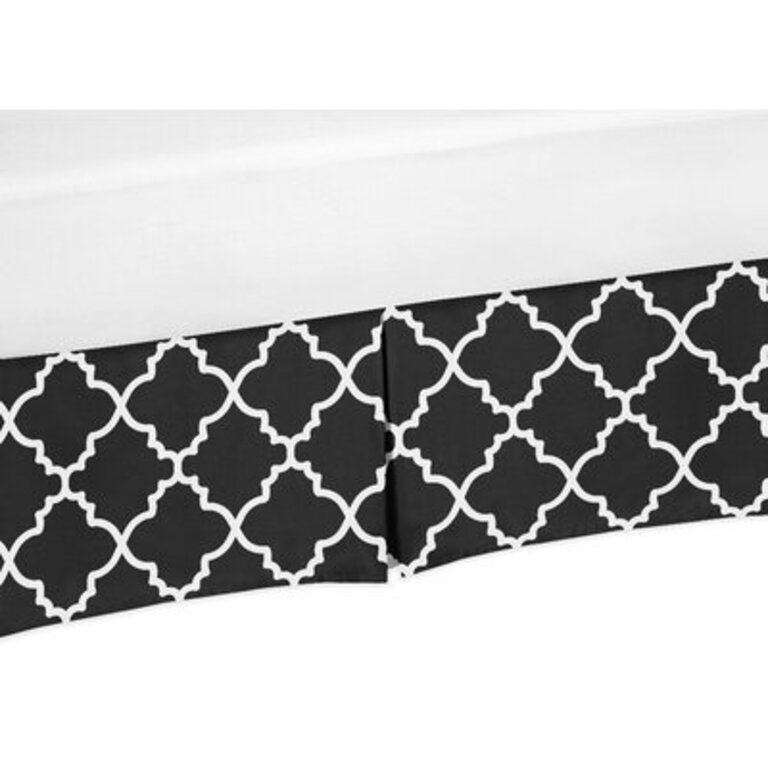 Trellis Geometric Crib Dust Ruffle Color: Metallic Gold