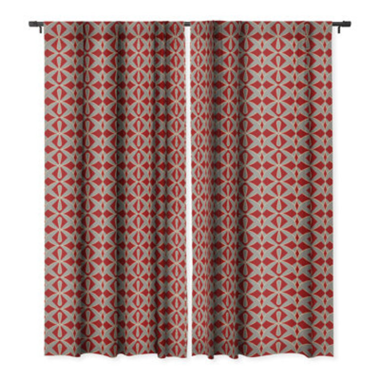 Mirimo Provencal Rouge Blackout Window Curtain Size per Panel: 50 W x 120 L