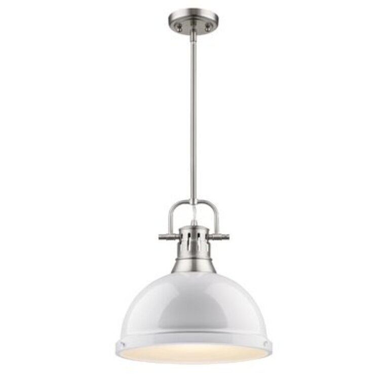 Aadaya 1 - Light Unique / Statement Pendant with No Secondary Or Accent Material Accents Finish: Pewter/White