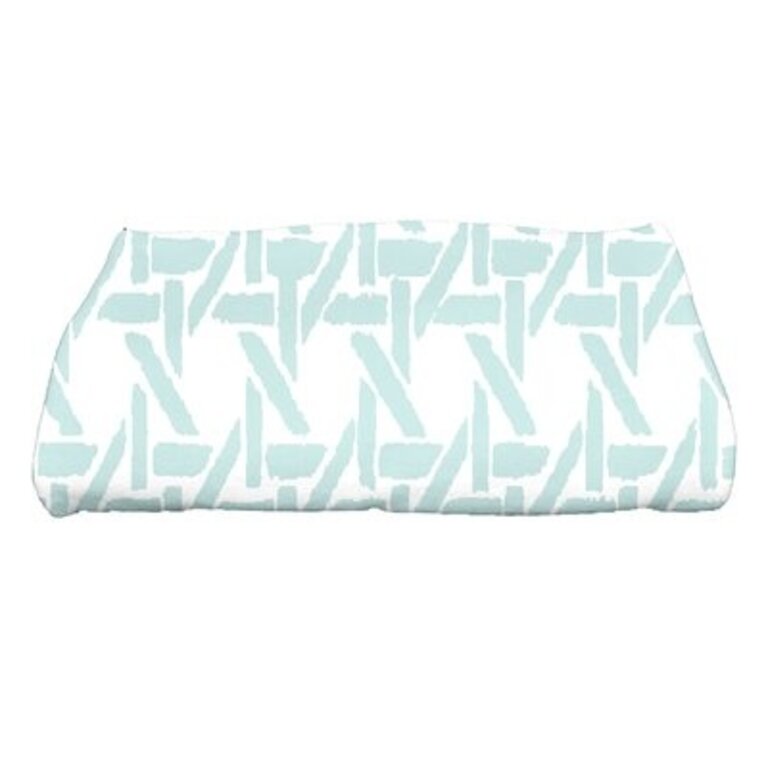 Hennigan Rattan Geometric Print Bath Towel Color: Pale Blue