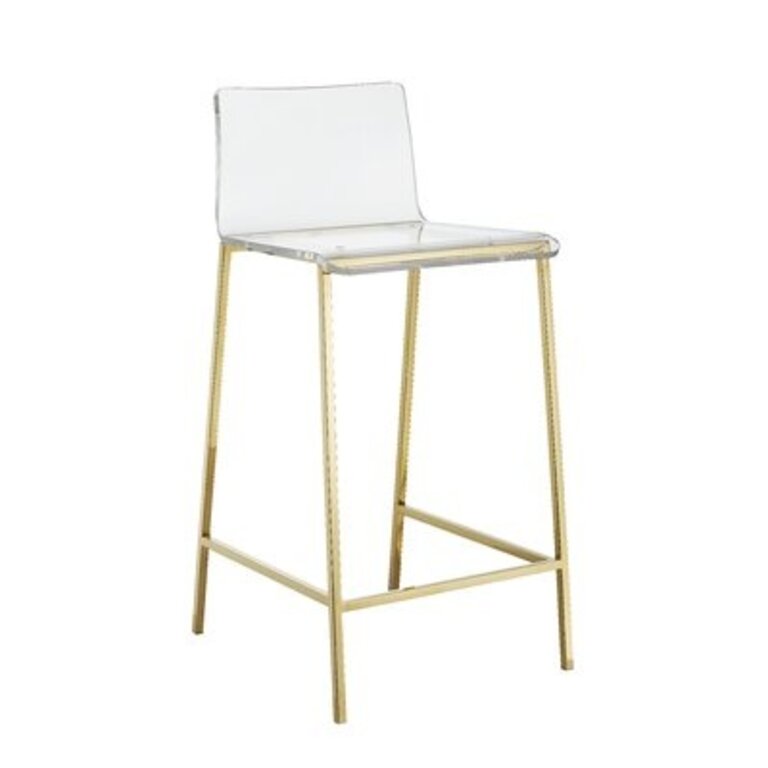 Hodges 26" Counter Stool Frame Color: Gold