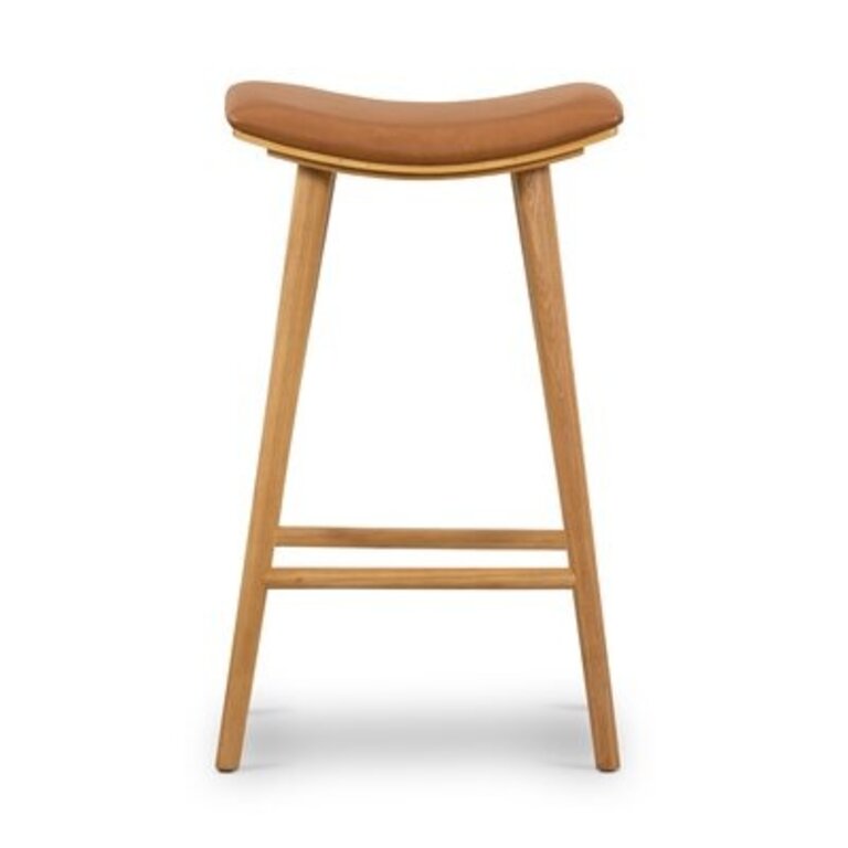 Niles 28.75" Bar Stool Seat Height: Bar Stool (28.75" Seat Height), Color: Beige/Light Beige