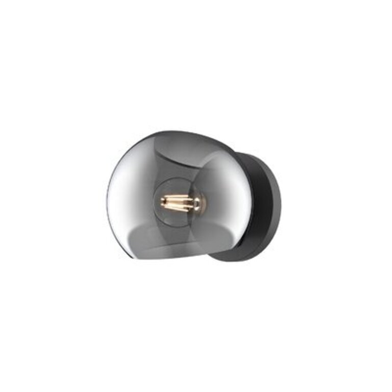 Willow Vanity Light Finish: Matte Black, Shade Color: Copper Glass, Number of Lights: 1