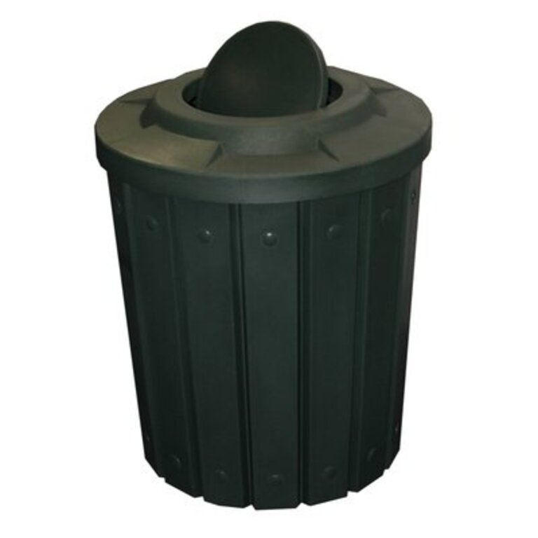 Signature Receptacle 42 Gallon Swing Top Trash Can Color: Black