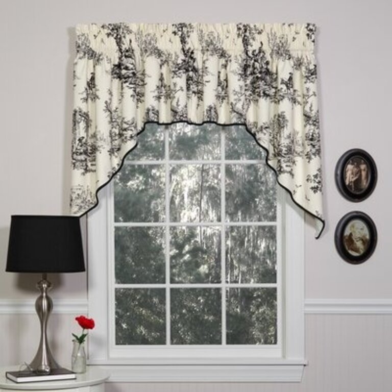 Lined Tailored Window Valance Size: 52" W x 16" L