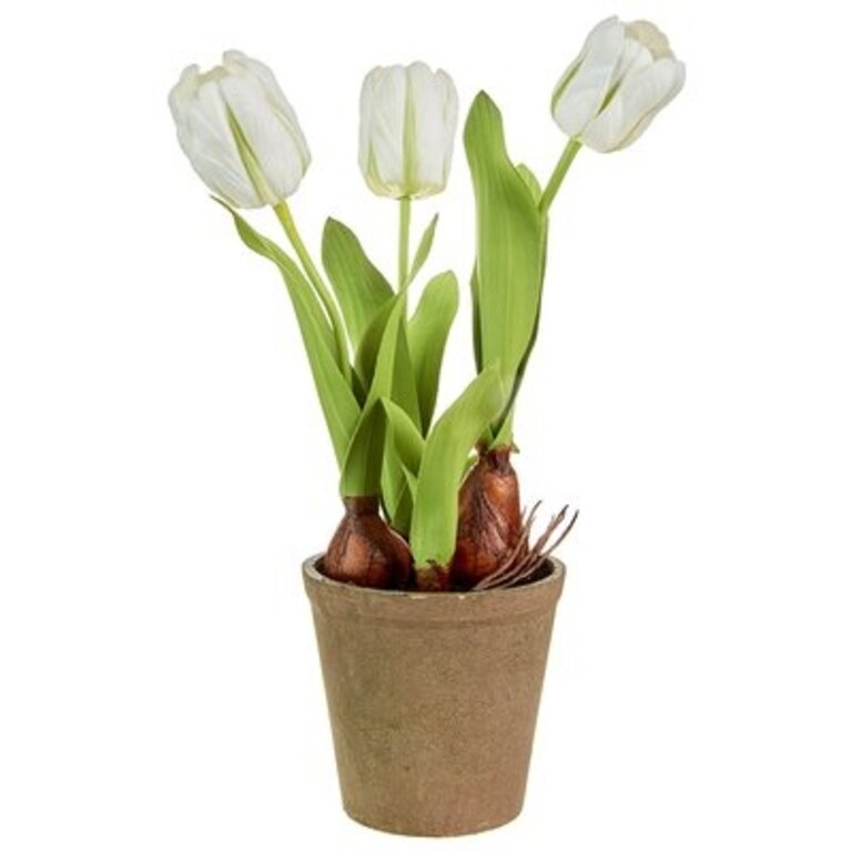 Real Touch Potted Tulips Stem in Pot