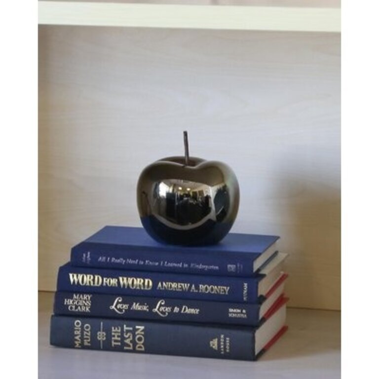 Yowell Apple Figurine Size: 6" H x 6" W x 6" D, Finish: Green