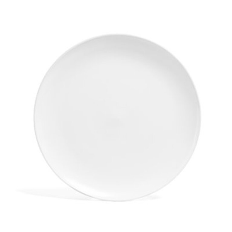 over&back Coupe Round 13" Serving Platter - Semi - Perfect for Tabletop & Décor Color: White