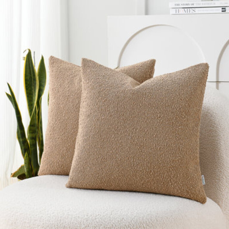 Textured Throw Pillow Covers Textured Boucle Throw Pillow Covers