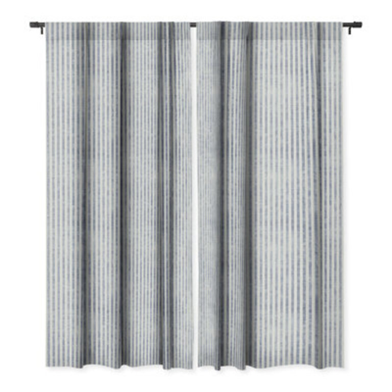 Holli Zollinger AEGEAN STRIPE Blackout Window Curtian Set of 2
