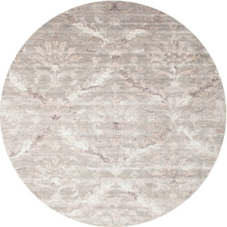 Rascon Damask Gray Area Rug