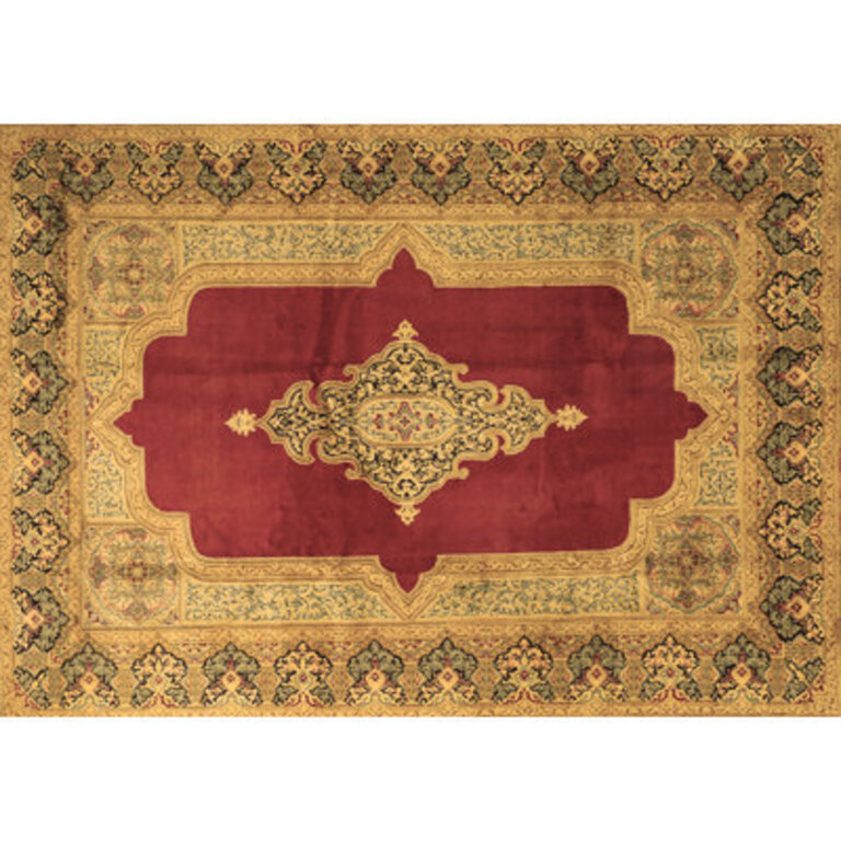 Westerman Oriental Machine Made Wool/Polyester Area Rug in Brown/Red