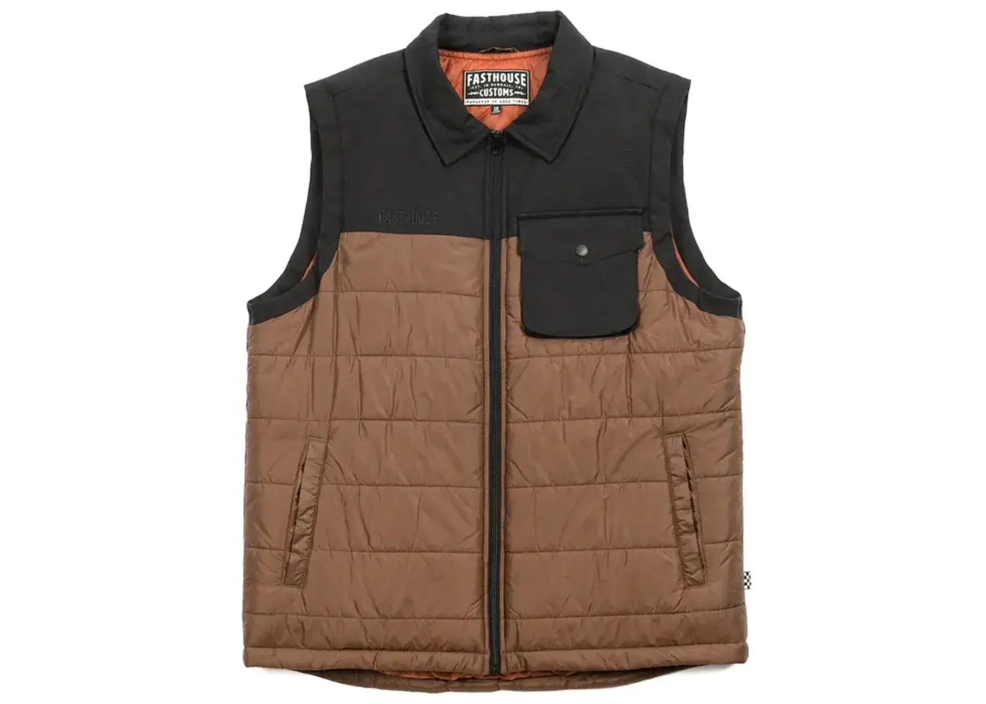 FASTHOUSE FASTHOUSE - PROSPECTOR PUFFER VEST BLACK/BROWN, M