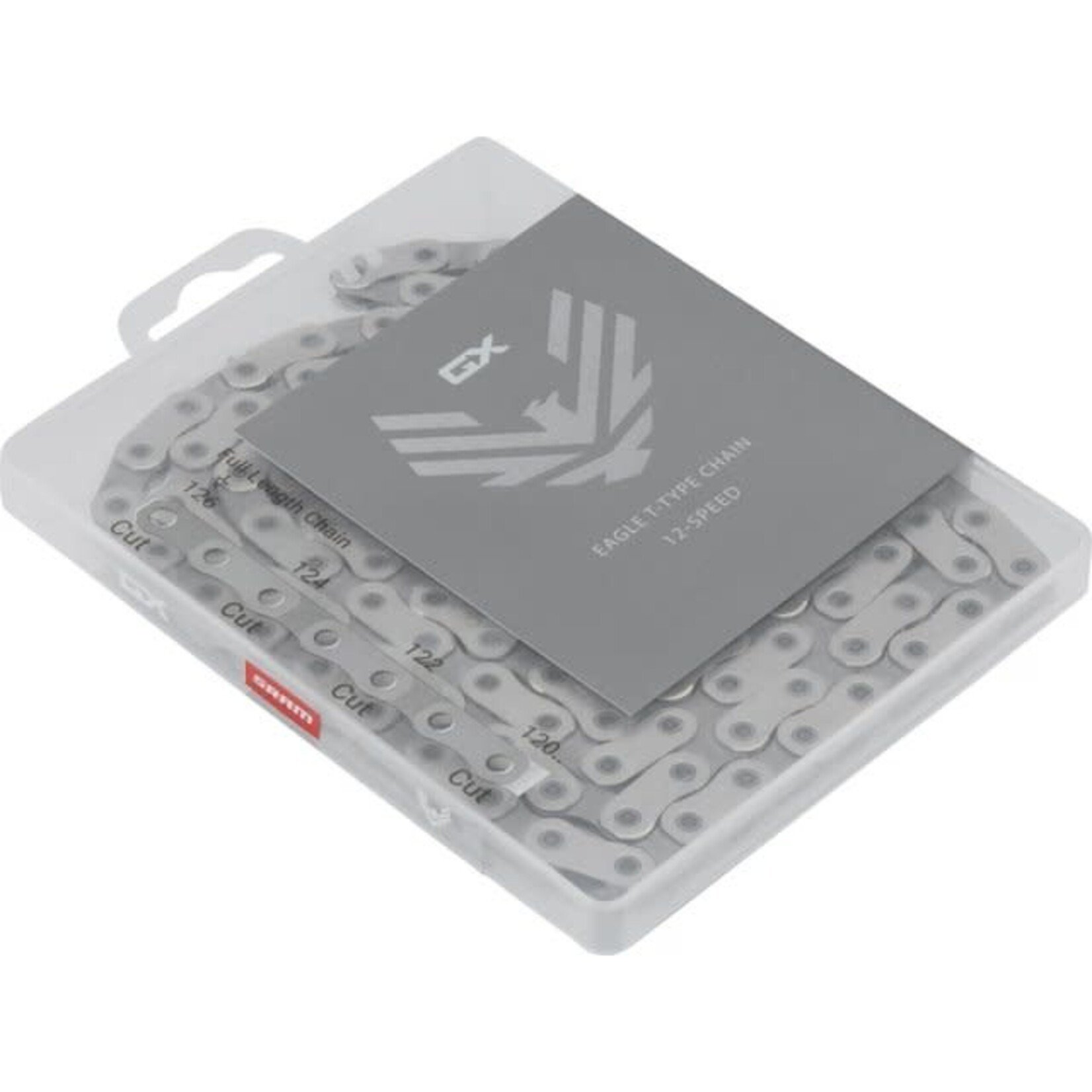 SRAM SRAM -  Cadena 126 Eslabones GX T-Type Eagle Silver SolidPin con PowerLock T-Type 12 Velocidades 00.2518.054.010