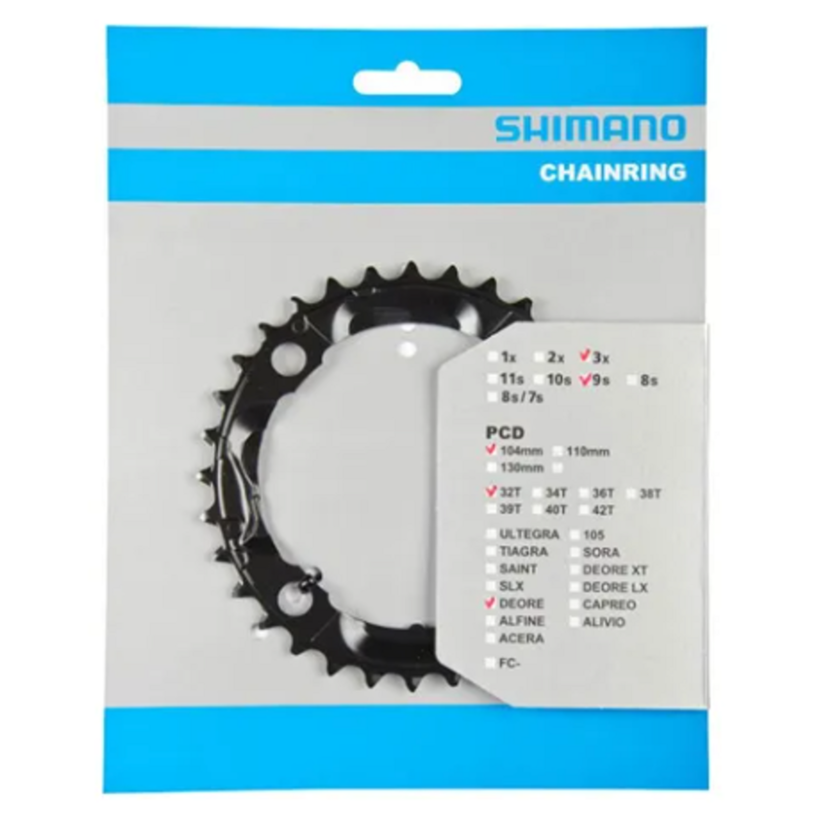 SHIMANO SHIMANO-PLATO DEORE FC-M590  3X 32D BCD 104MM