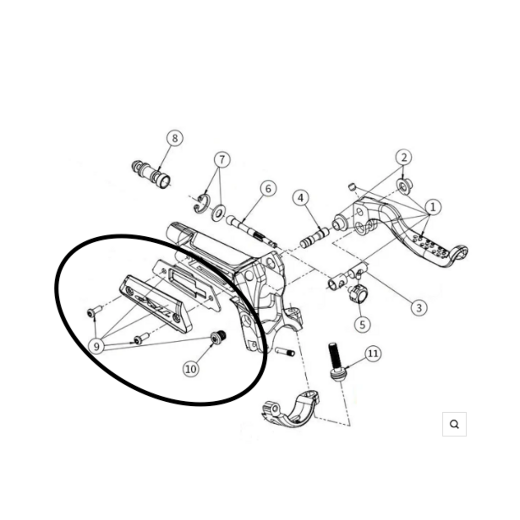 TRP TRP - DHR EVO Reservoir Top Cap Kit
