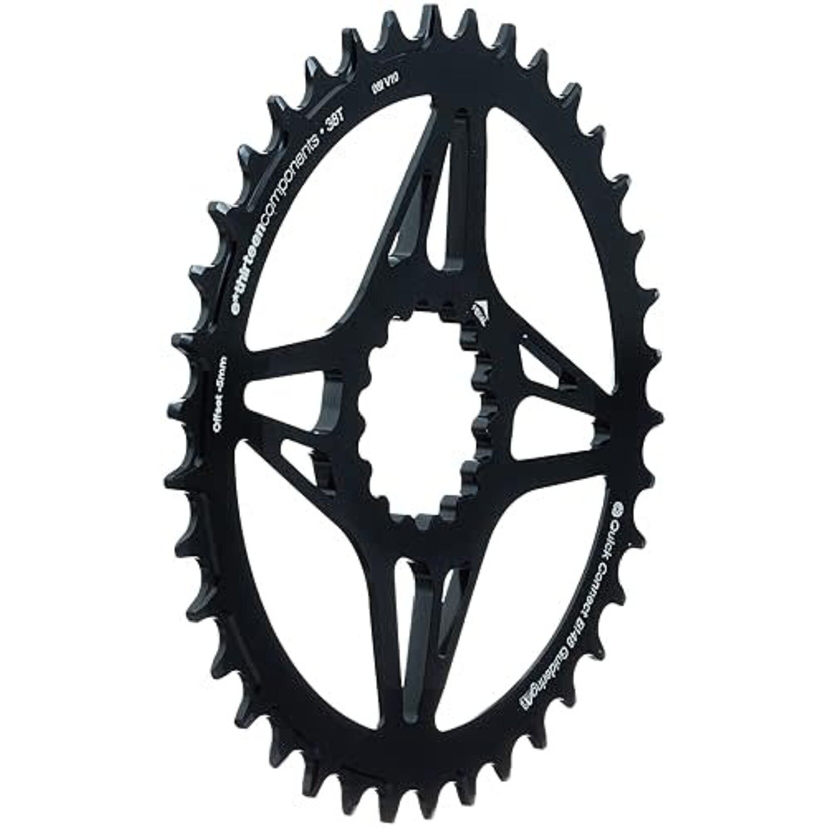 E THIRTEEN - PLATO DIRECT MOUNT GUIDE RING,10/11V, 30 T Black