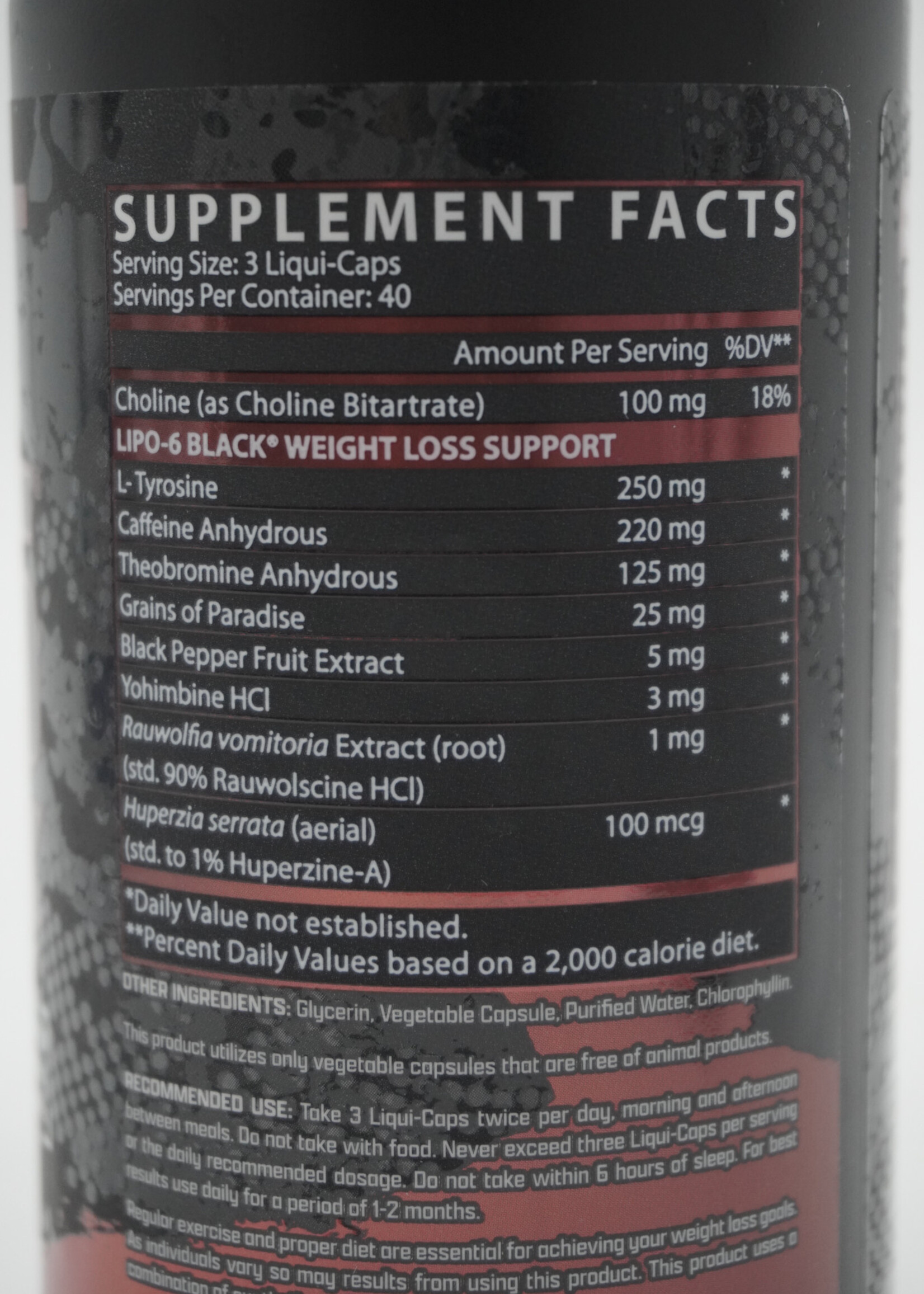NUTREX LIPO 6 BLACK ROJO 120 CAP