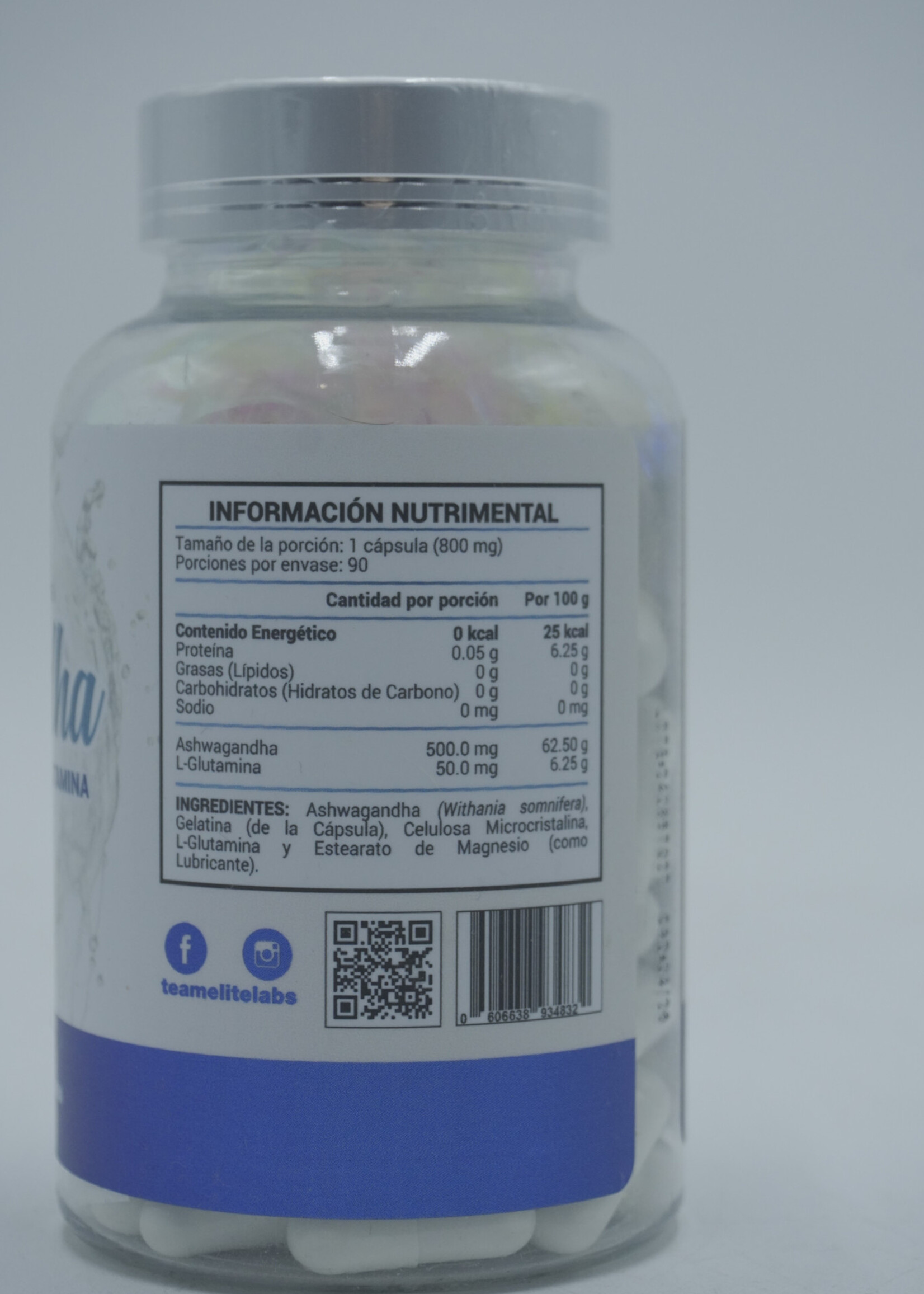 ORGANIC SPORT ASHWAGANDA y GLUTAMINA ORGANIC  500 MG 90 CAP