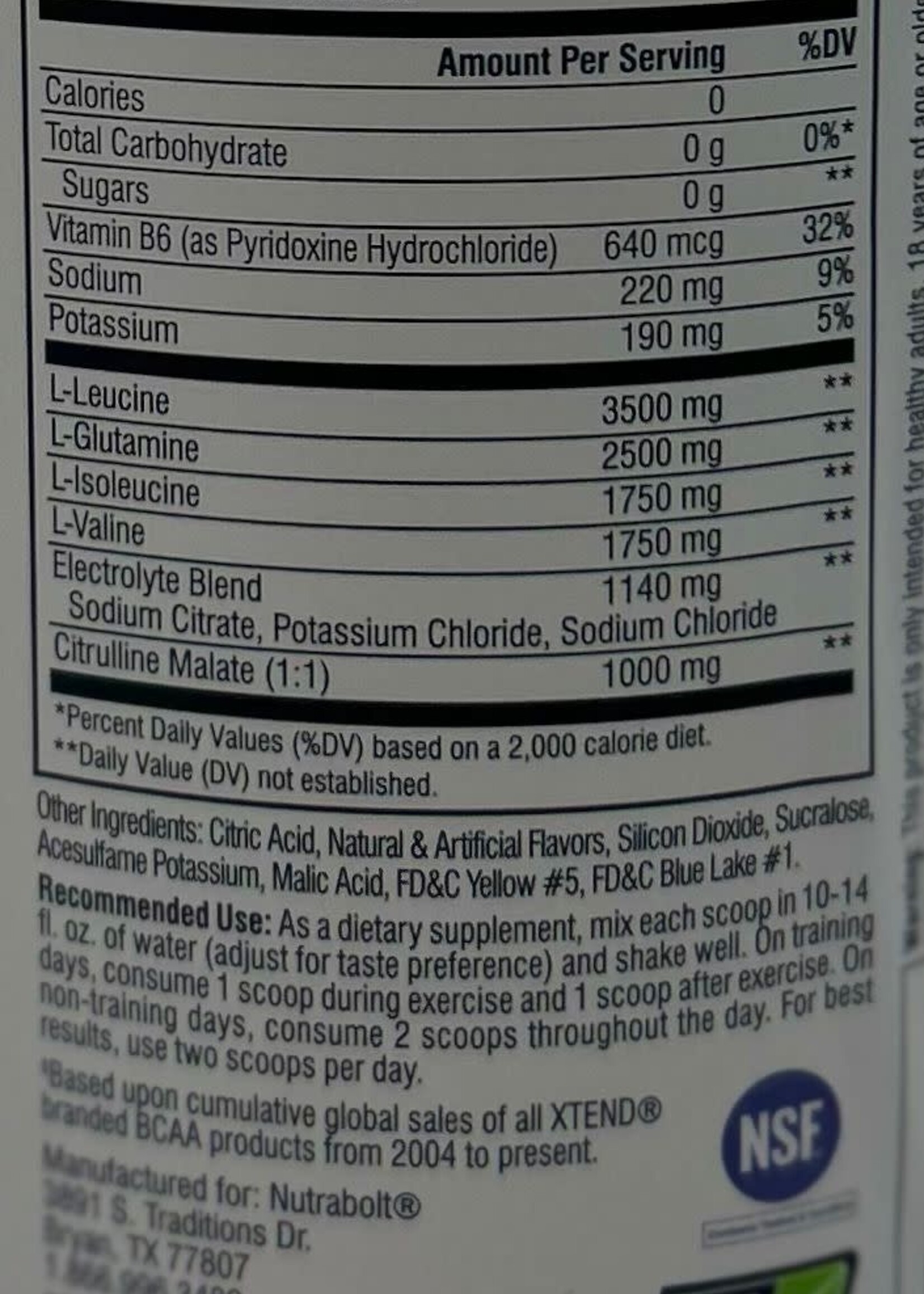 SCIVATION XTEND BCAA 30 SERV
