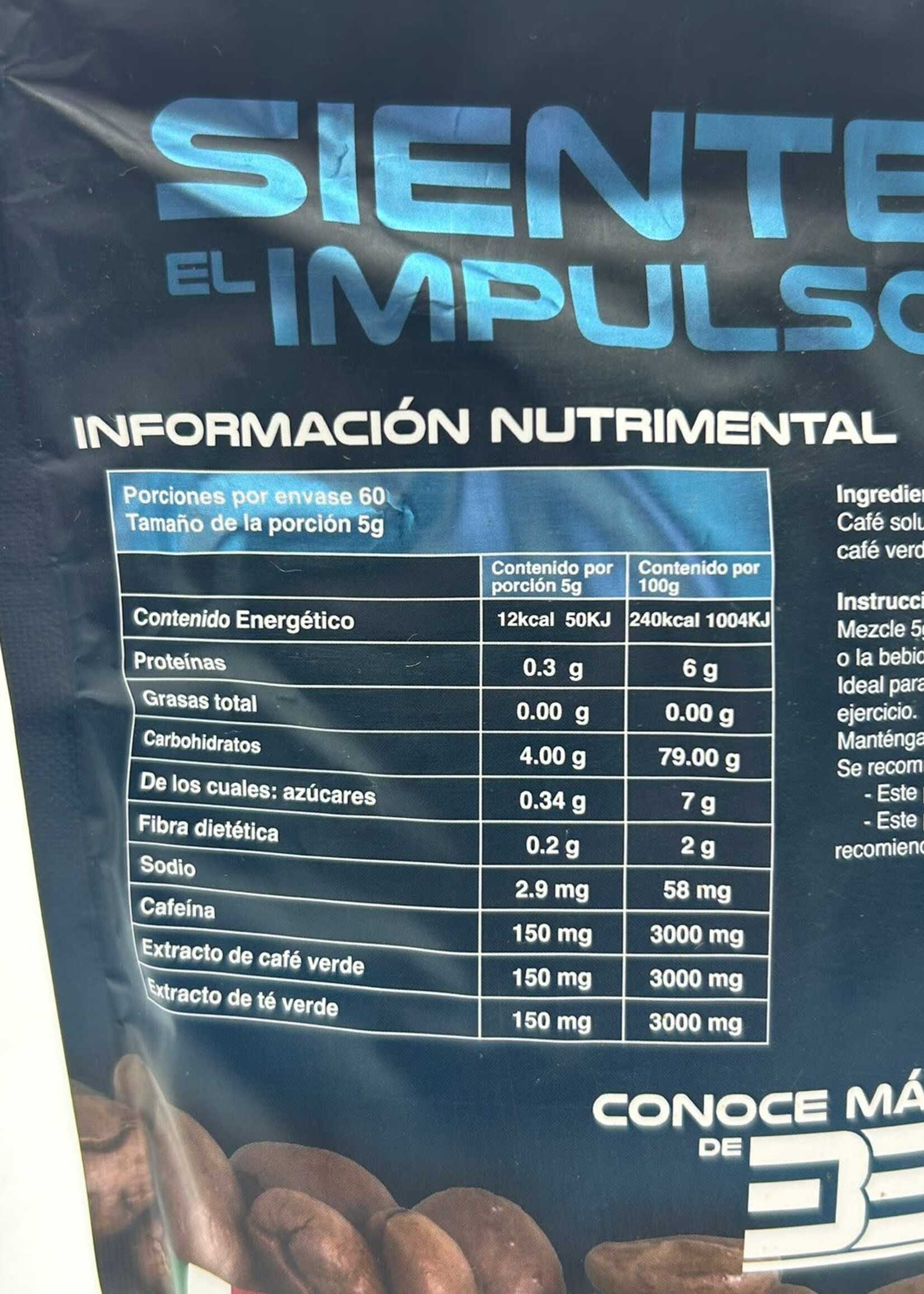 BLUE INMORTAL COFFE+CAFFEINE 300 GR