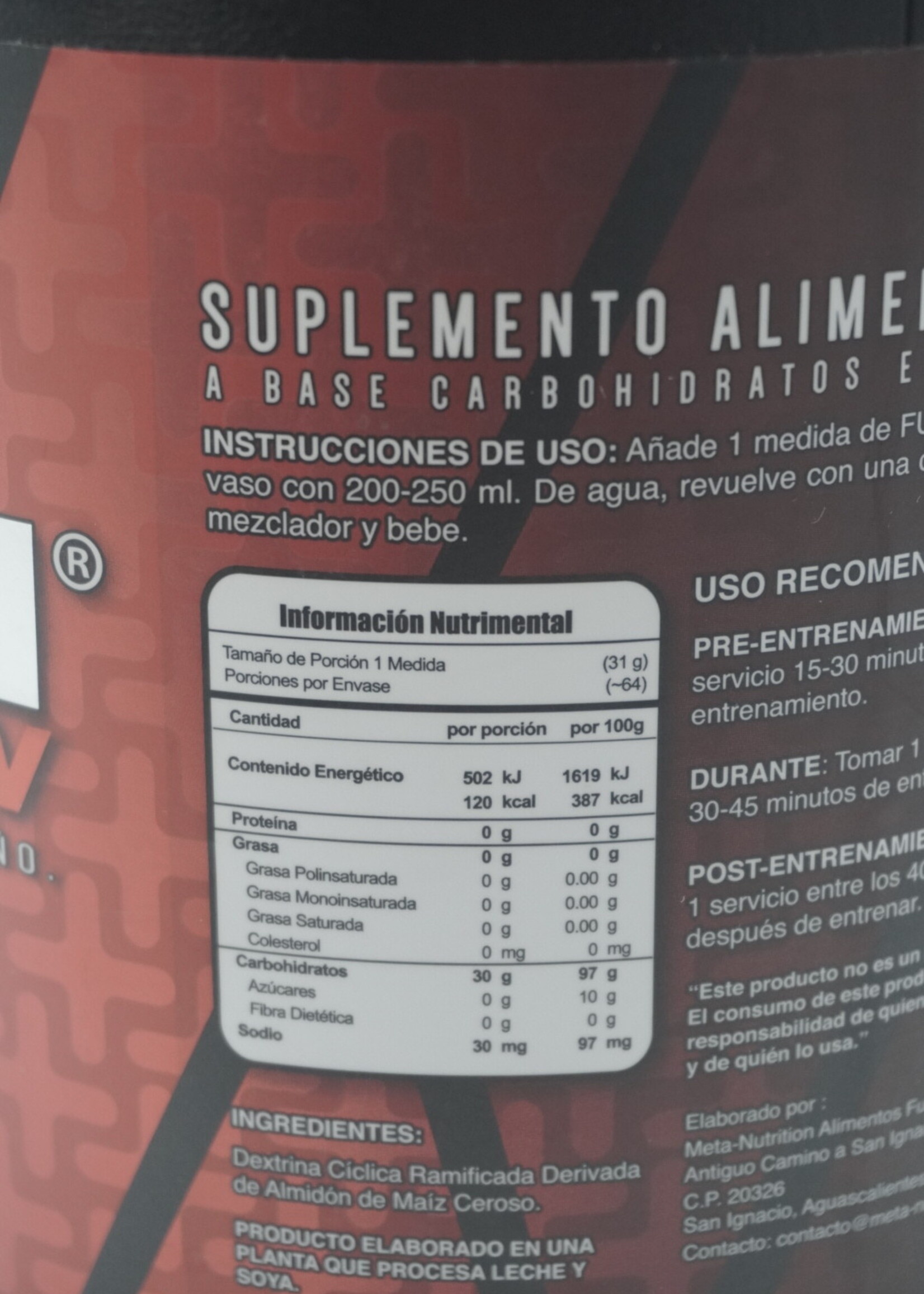 META NUTRITION FULL CARBS 64 SERV