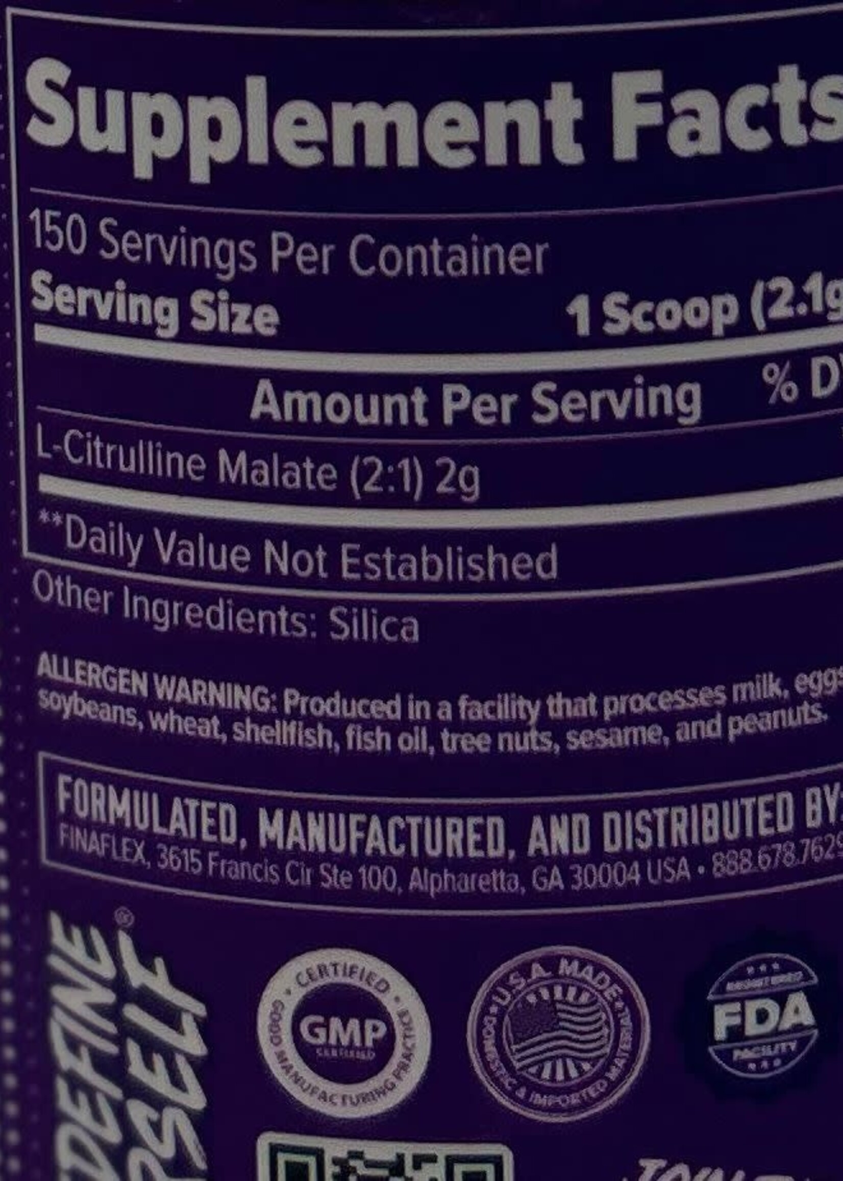 FINAFLEX PURE CITRULINA FINAFLEX 150 SERV