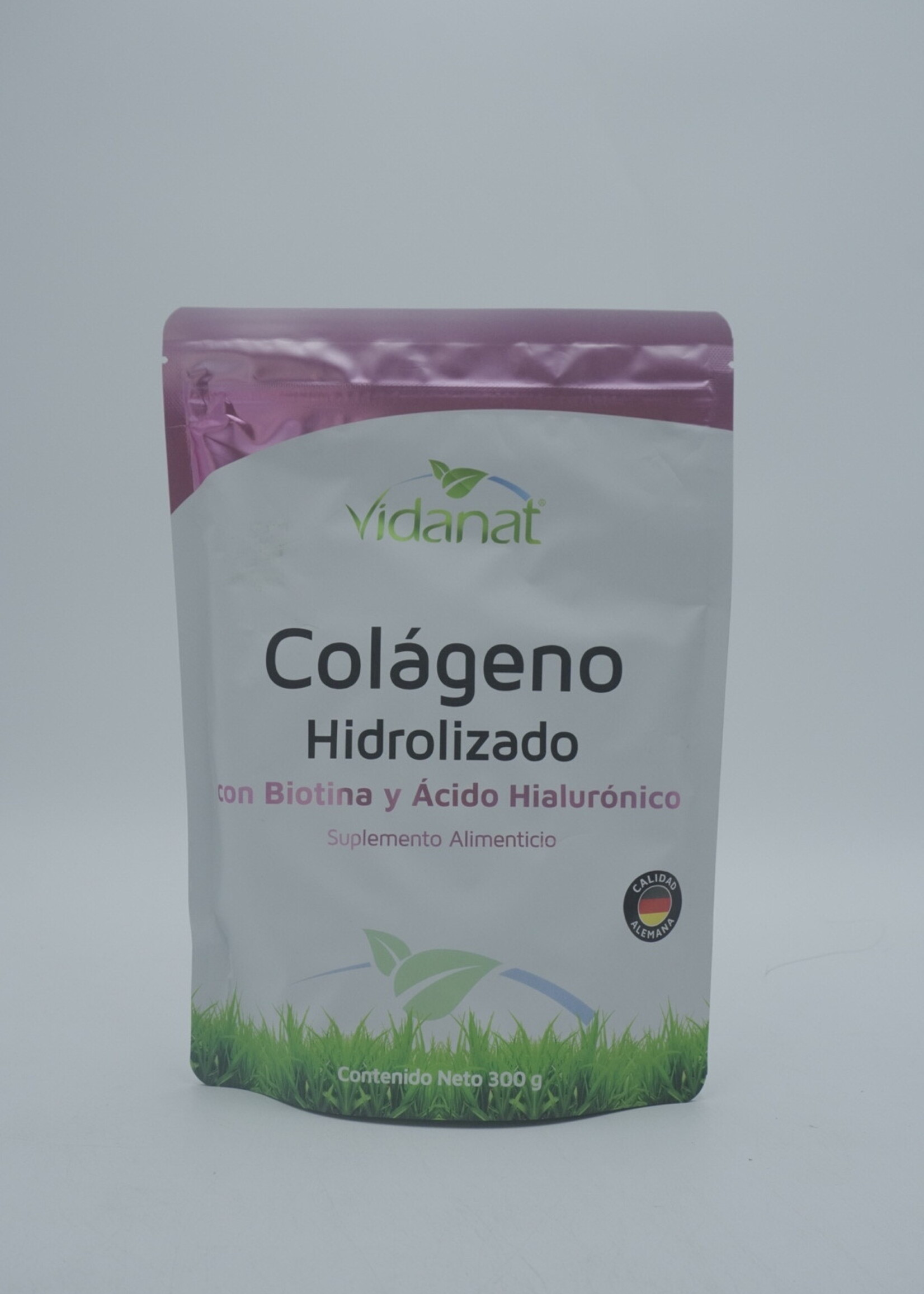 VIDANAT COLAGENO BIOTINA Y ÁCIDO HIALURONICO 300 GR/ 15 SERV
