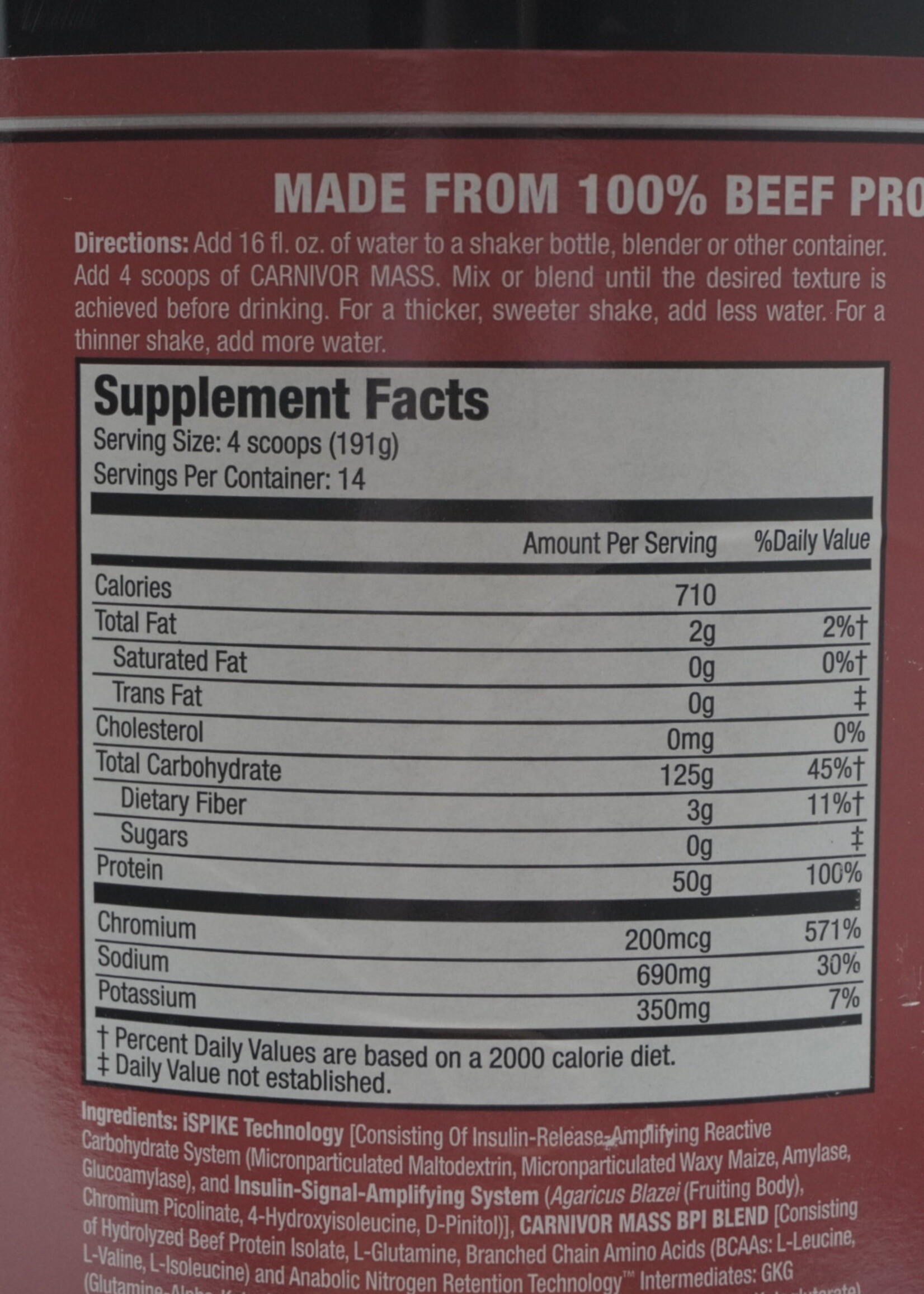 MUSCLE MEDS CARNIVOR MASS 6 LB
