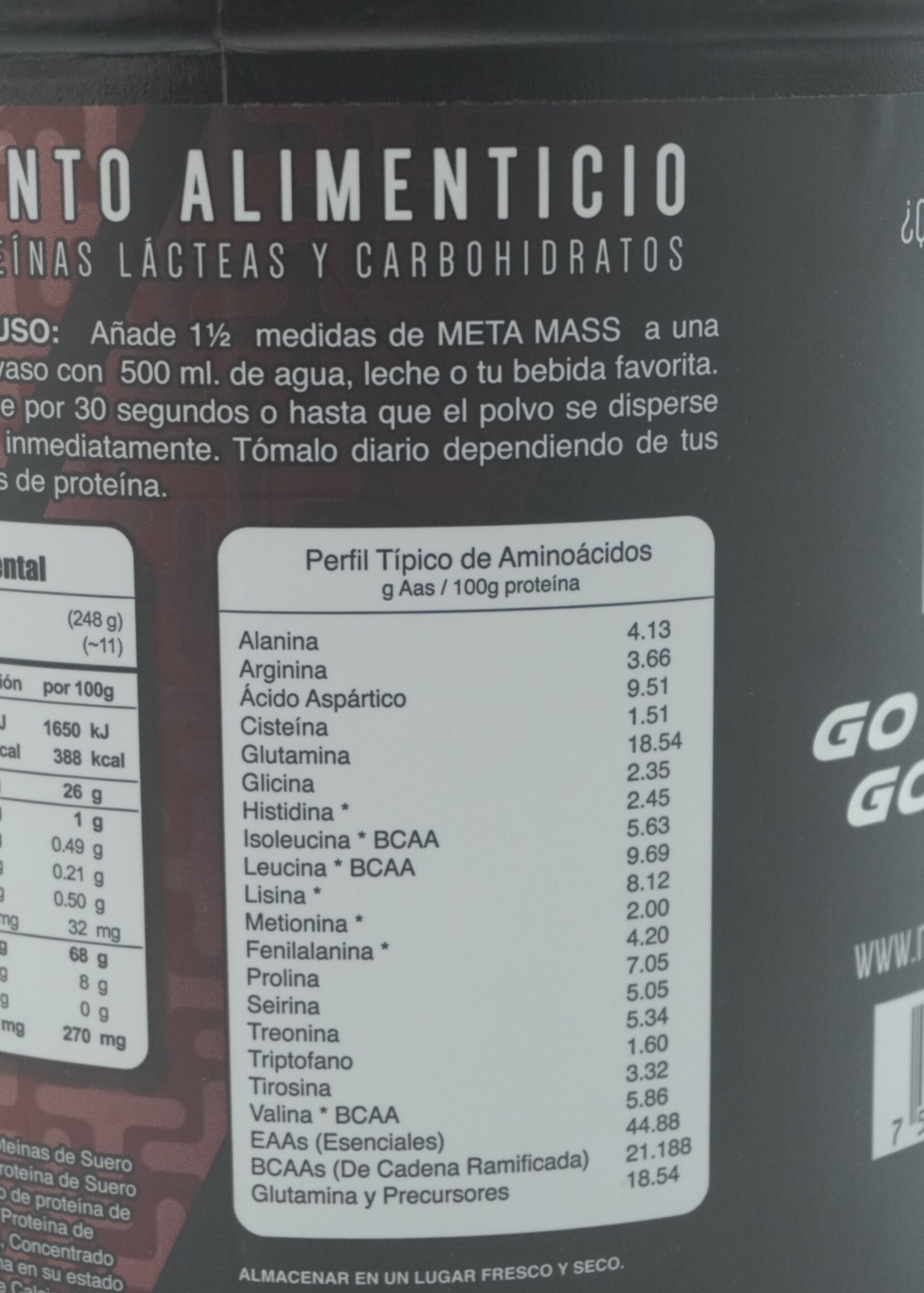 META NUTRITION META MASS (meta nutrition)