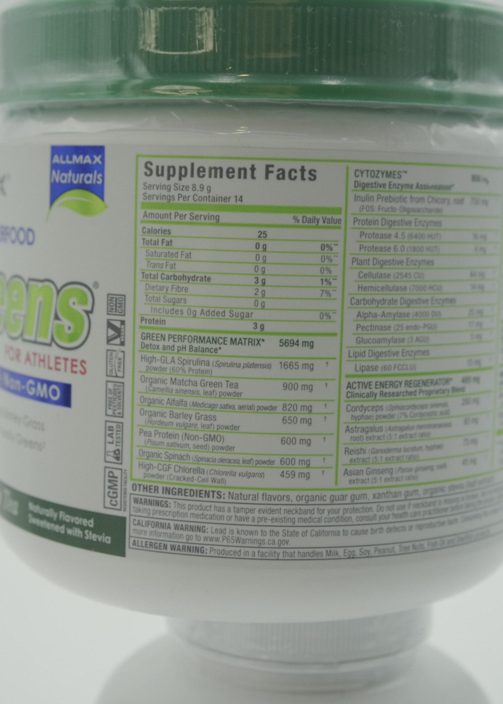 ALLMAX CYTOGREENS 14 SERV ACAI BERRY GREEN TEA