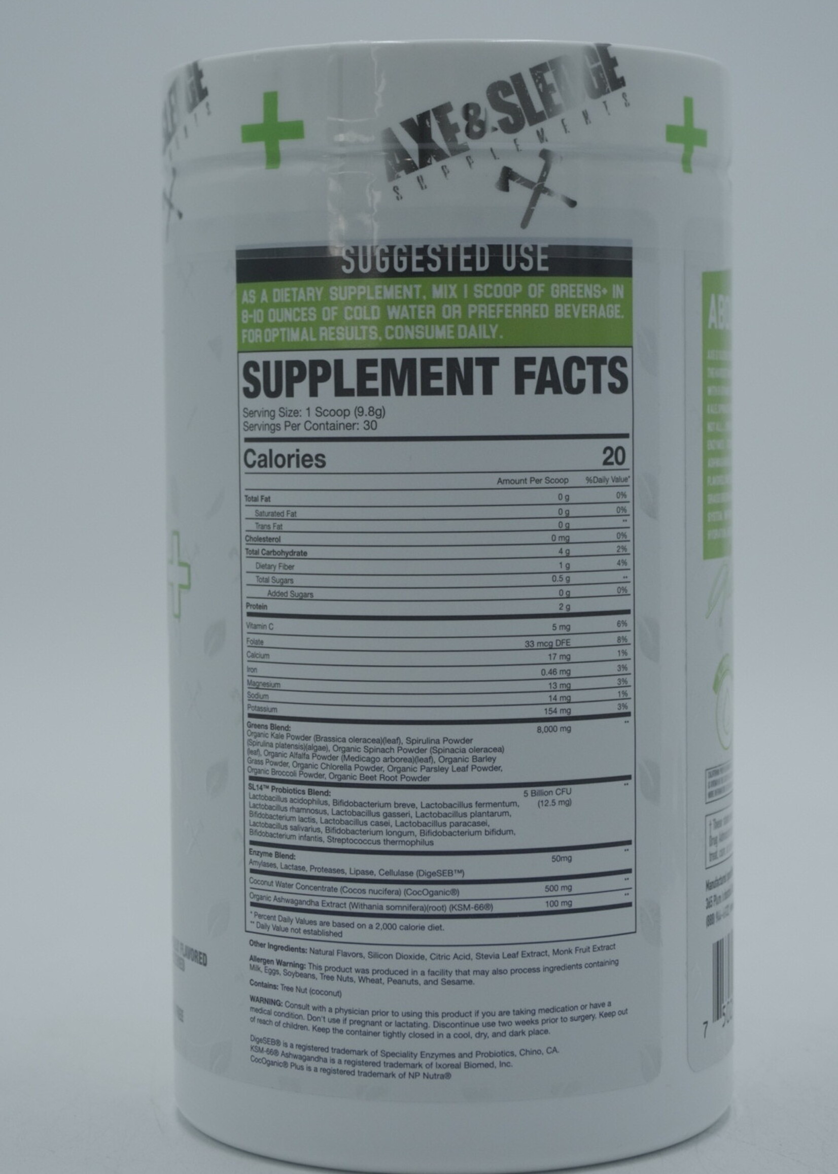AXE & SLEDGE SUPPLEMENTS GREENS AXE&SLEDGE