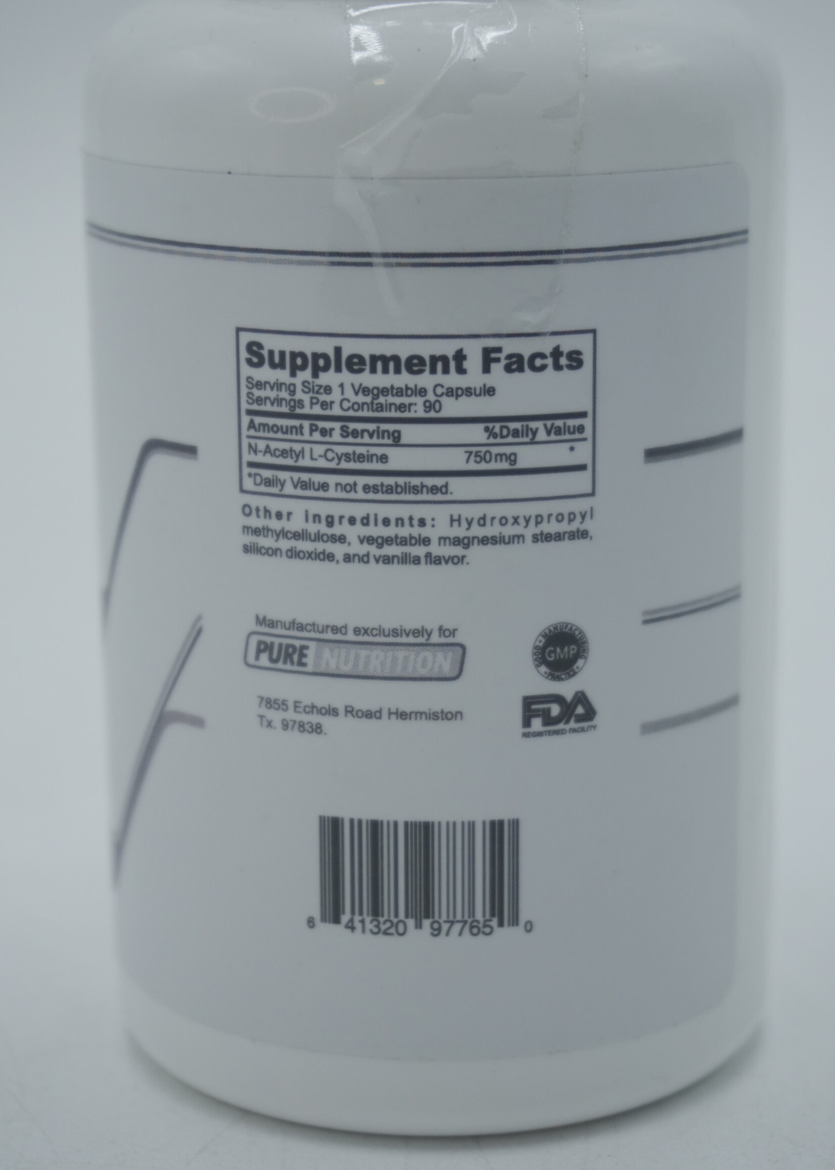 PURE NUTRITION NAC PURE NUTRITION 750 MG 90 CAP