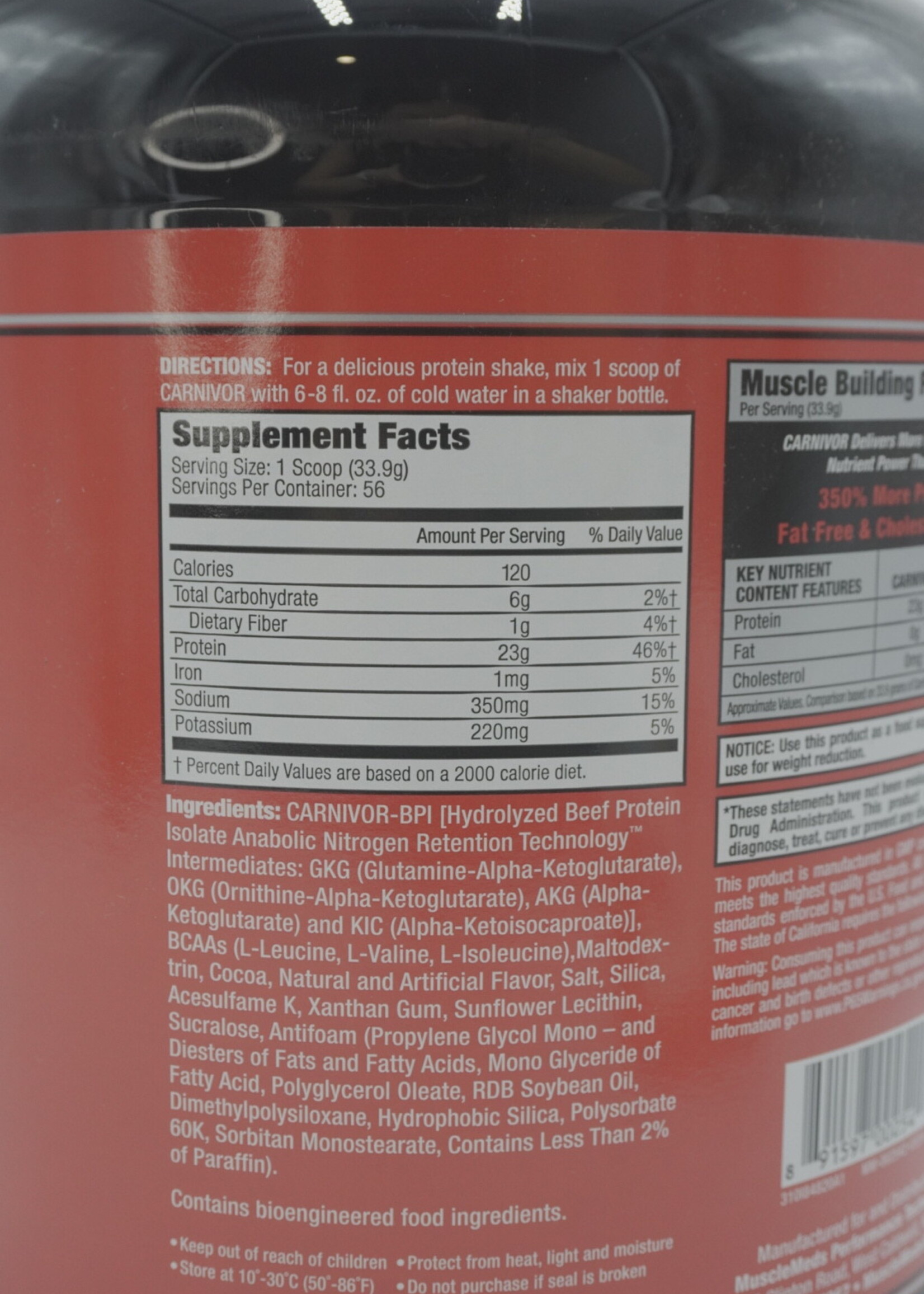 MUSCLE MEDS CARNIVOR PROTEIN 4 LB