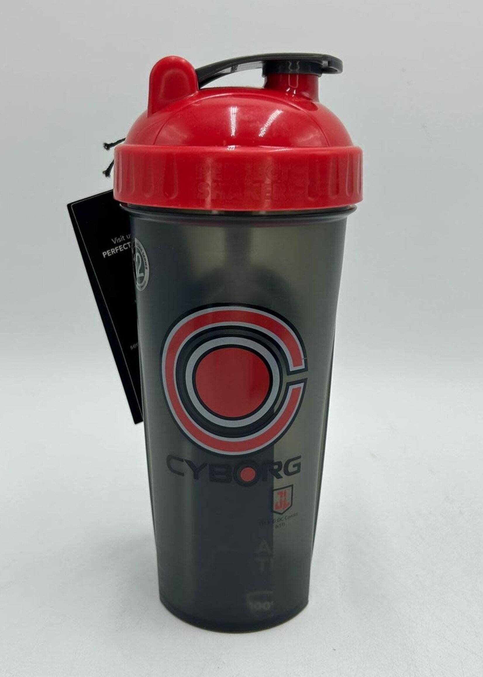 PERFORMA SHAKER CYBORG 800 ML NEGRO CON ROJO