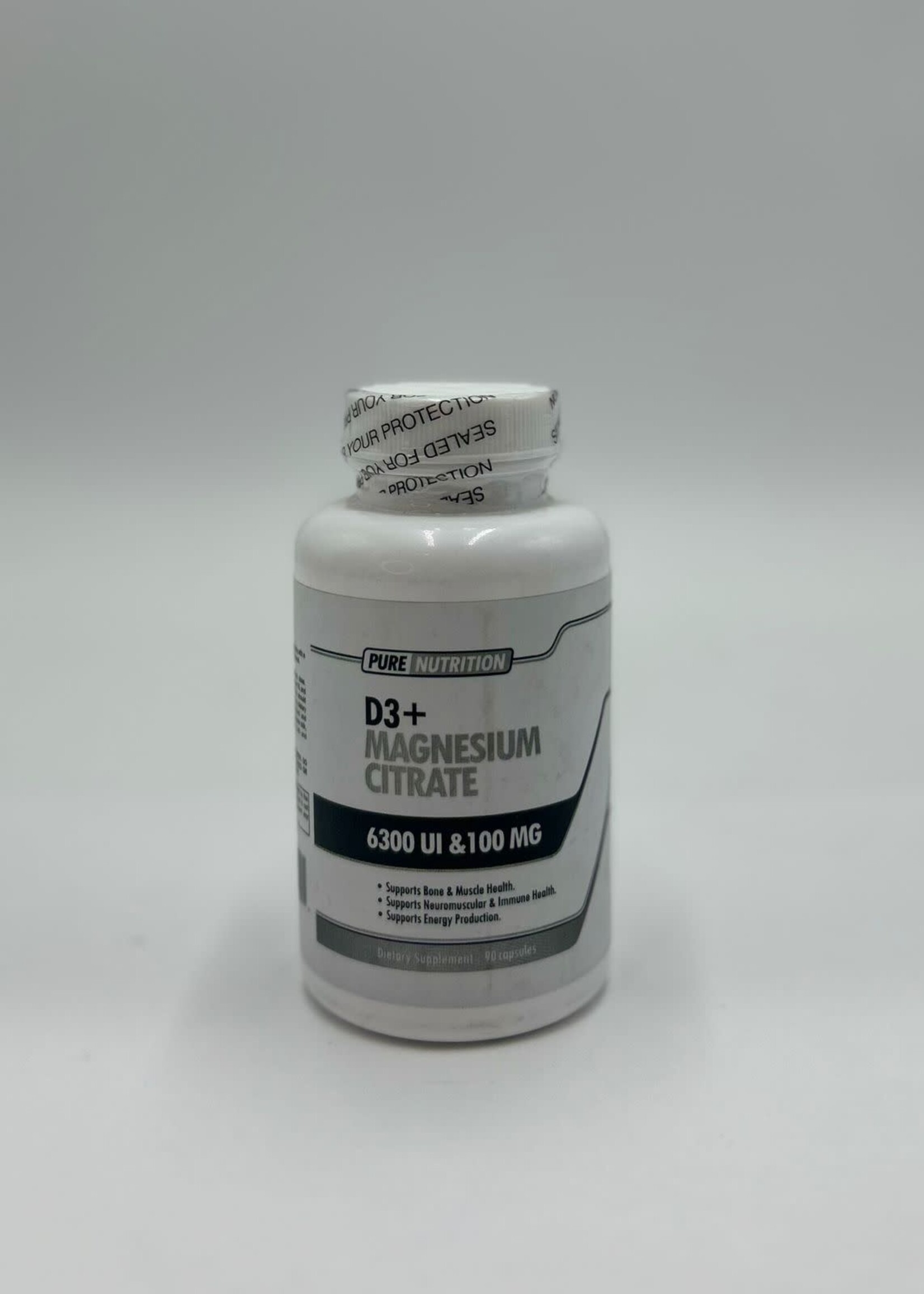 PURE NUTRITION D3+MAGNESIUM CITRATE 90 CAP PURE NUTRITION
