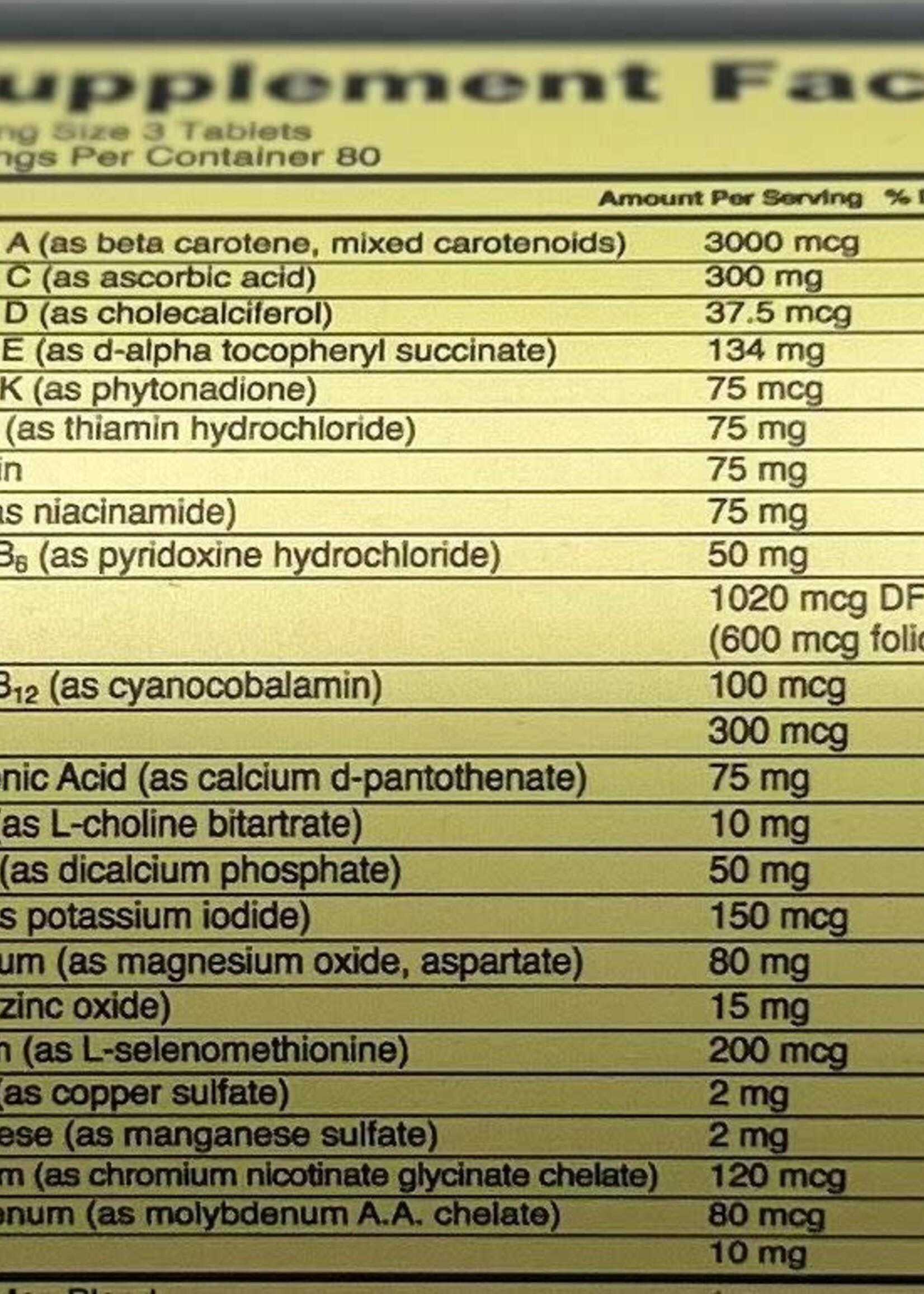 ON OPTI MEN (Multivitamínico)