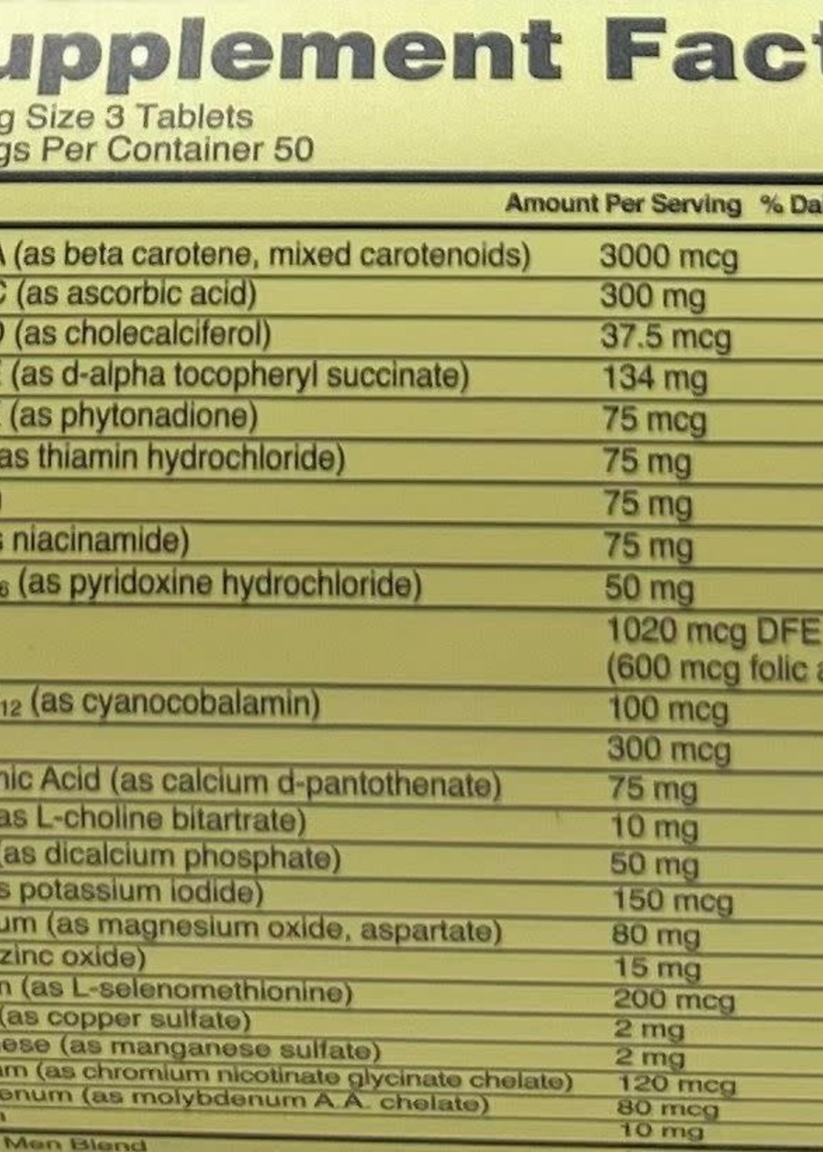 ON OPTI MEN (Multivitamínico)