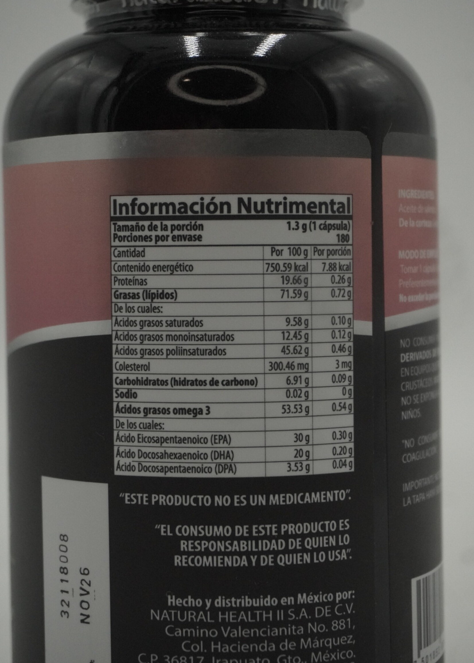 NATURAL HEALTH ACEITE SALMON NORUEGO NATURAL HEALTH 180 CAP