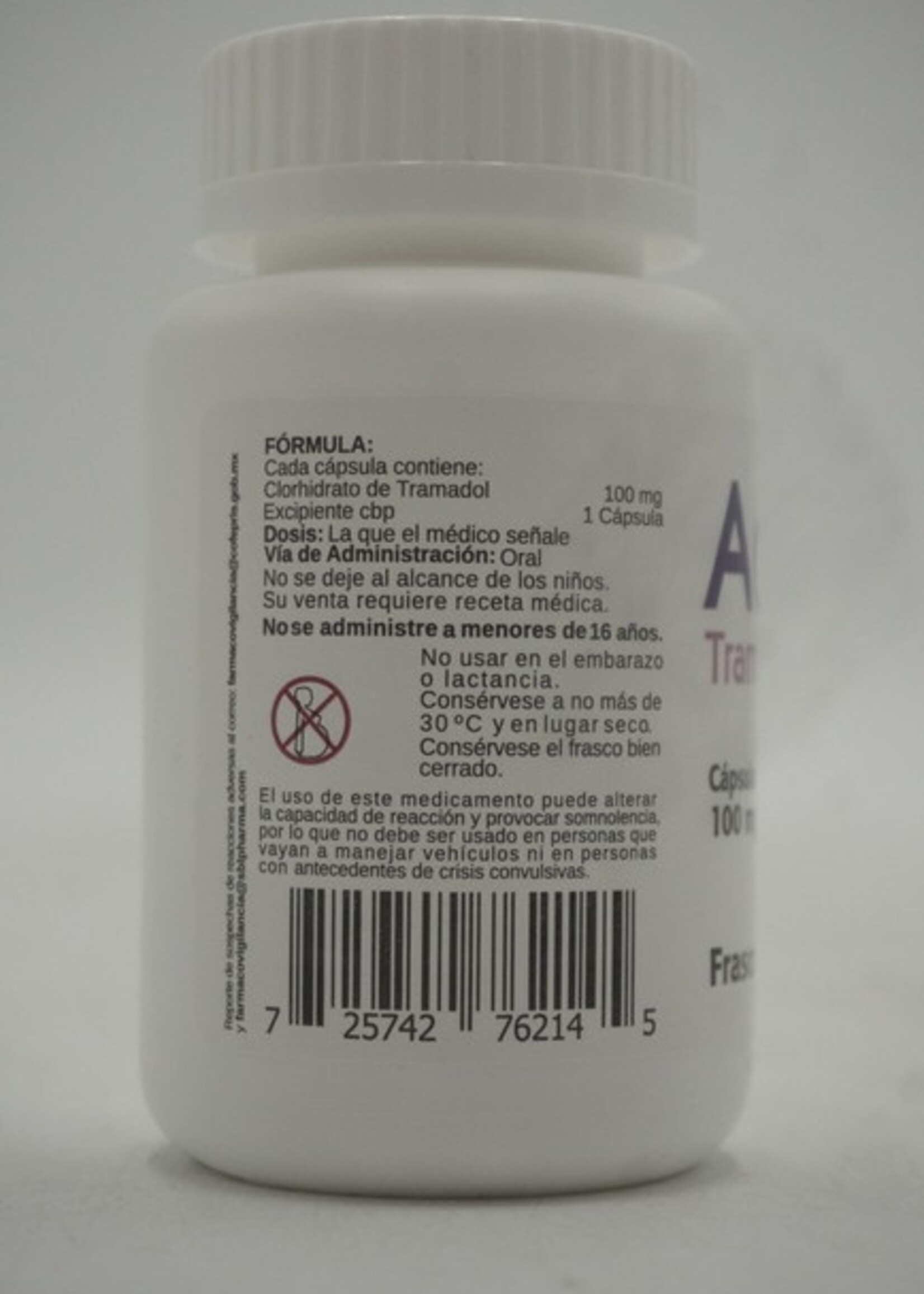 TEMPUS PHARMA ADIOLOL 100 MG/50 CAP (tramadol)