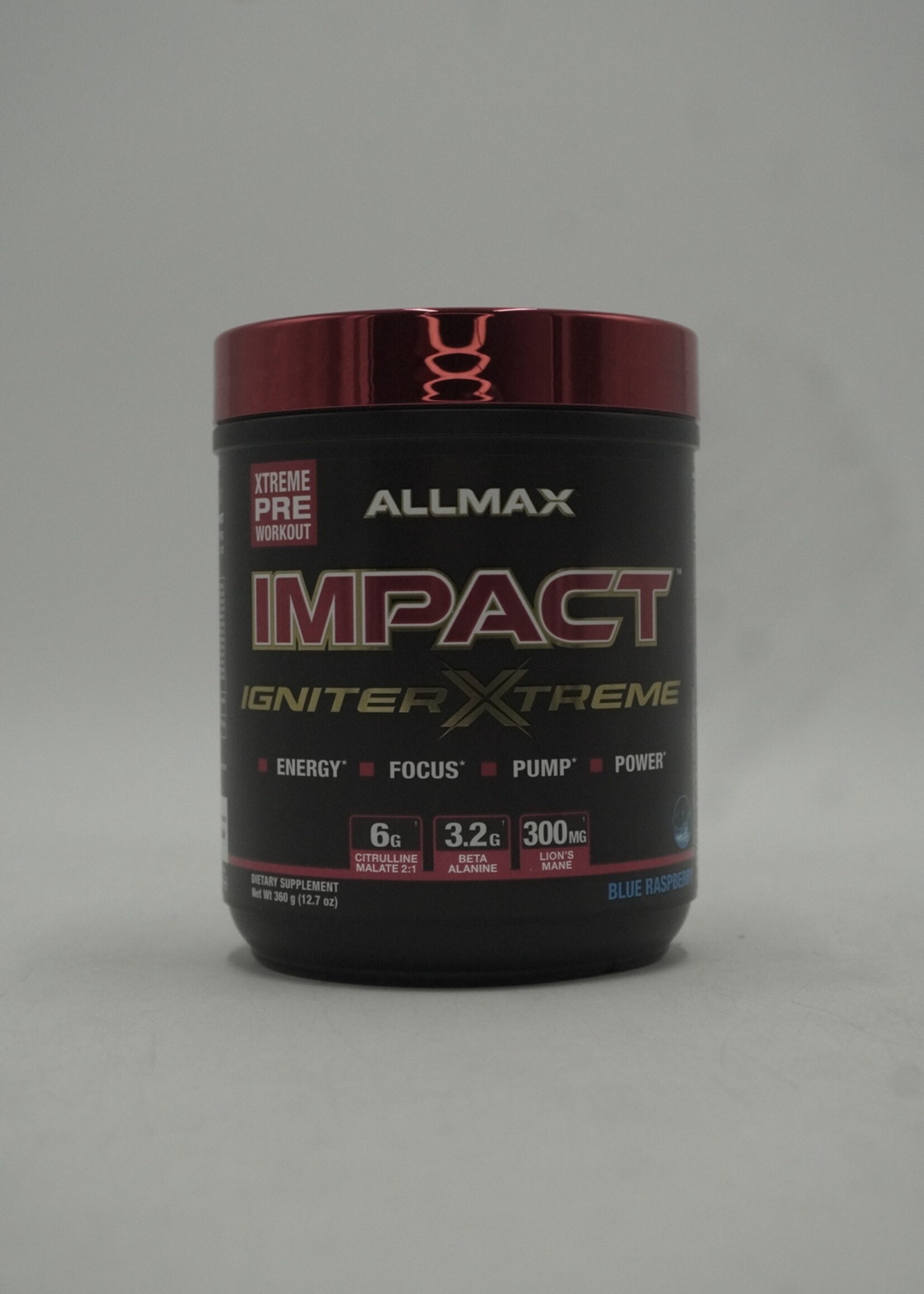 ALLMAX IMPACT IGNITER 330 MG 50 SERV BLUE RASP