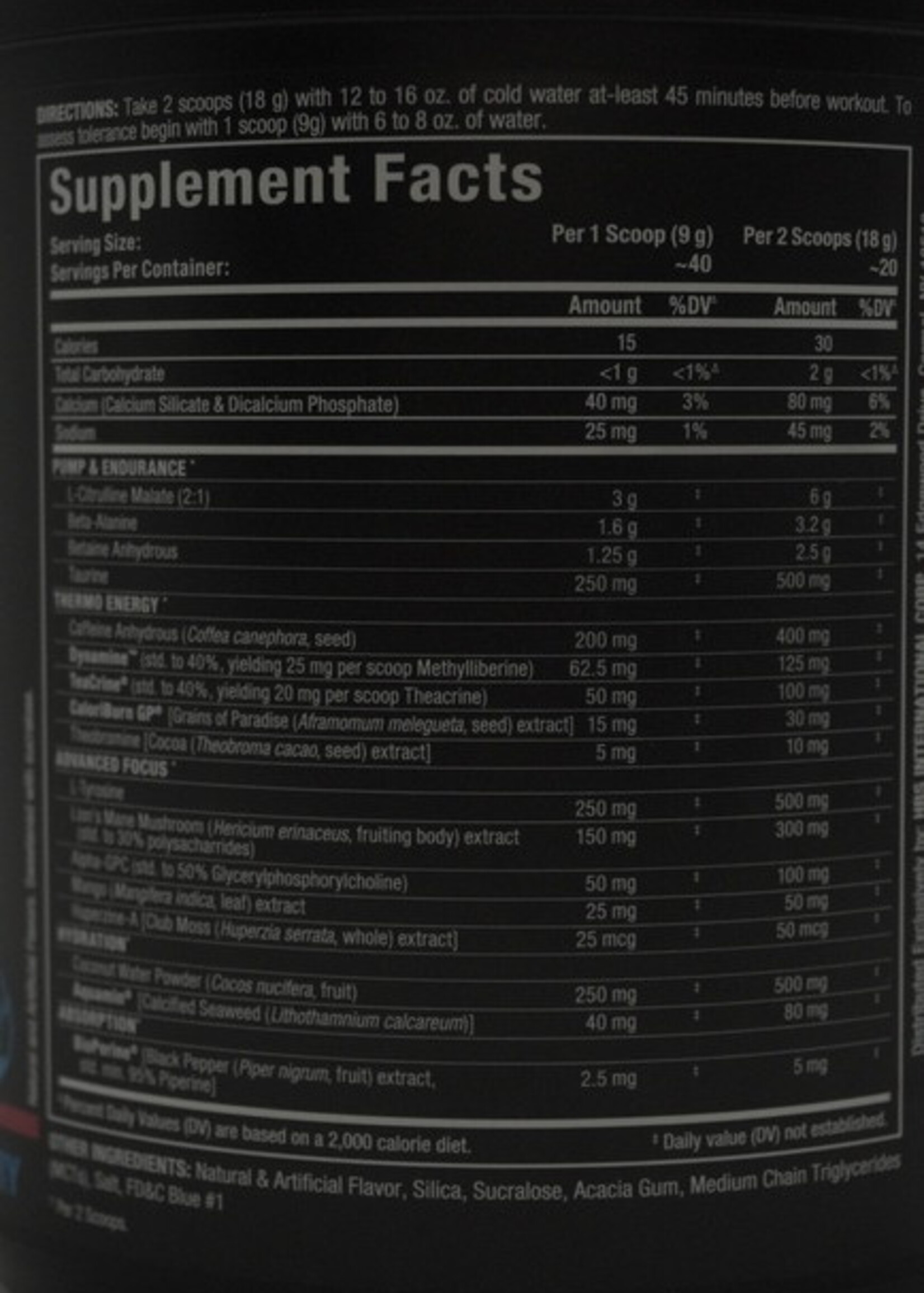 ALLMAX IMPACT IGNITER 330 MG 50 SERV BLUE RASP