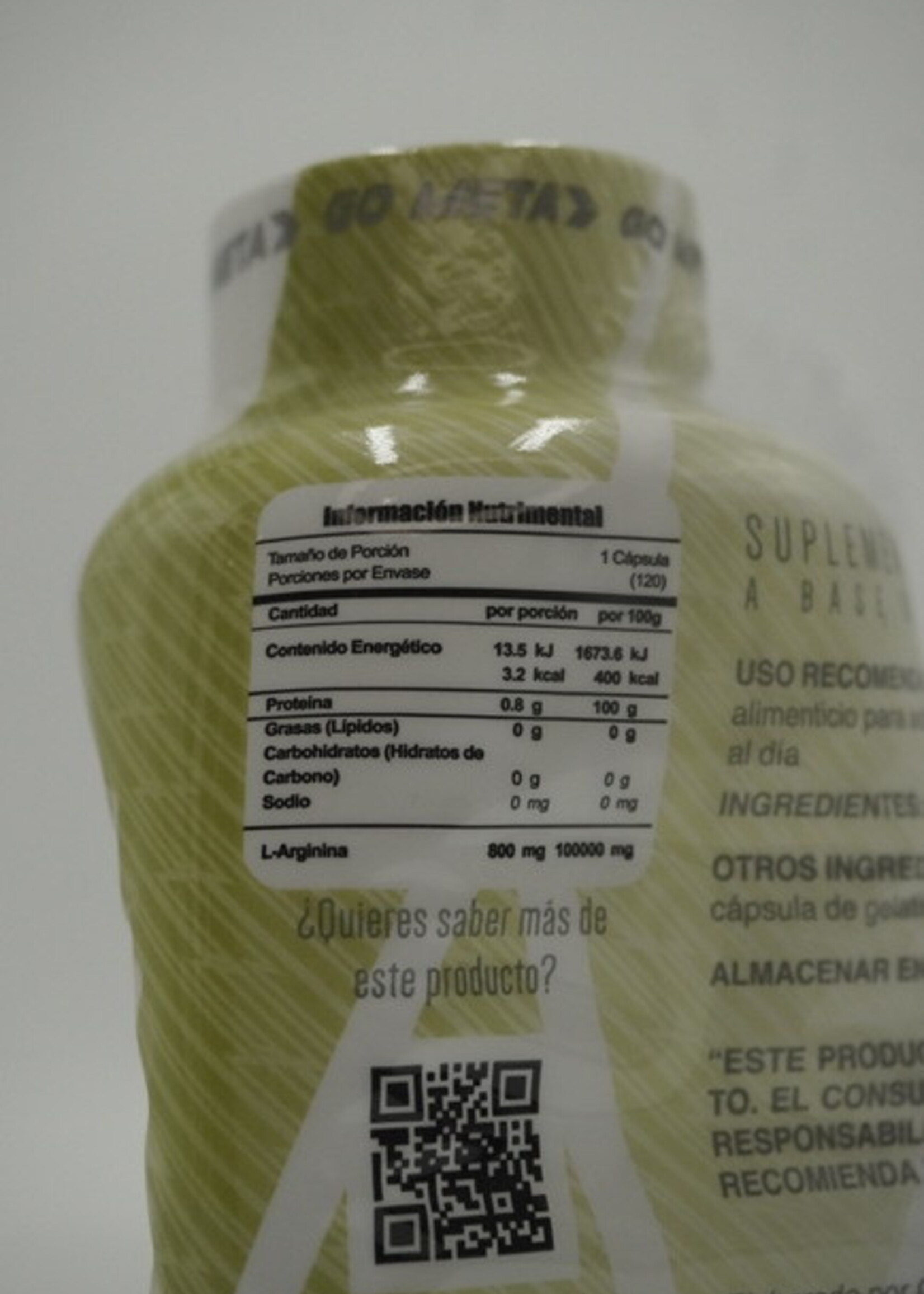 META NUTRITION ARGININA META 800 MG/120 TAB