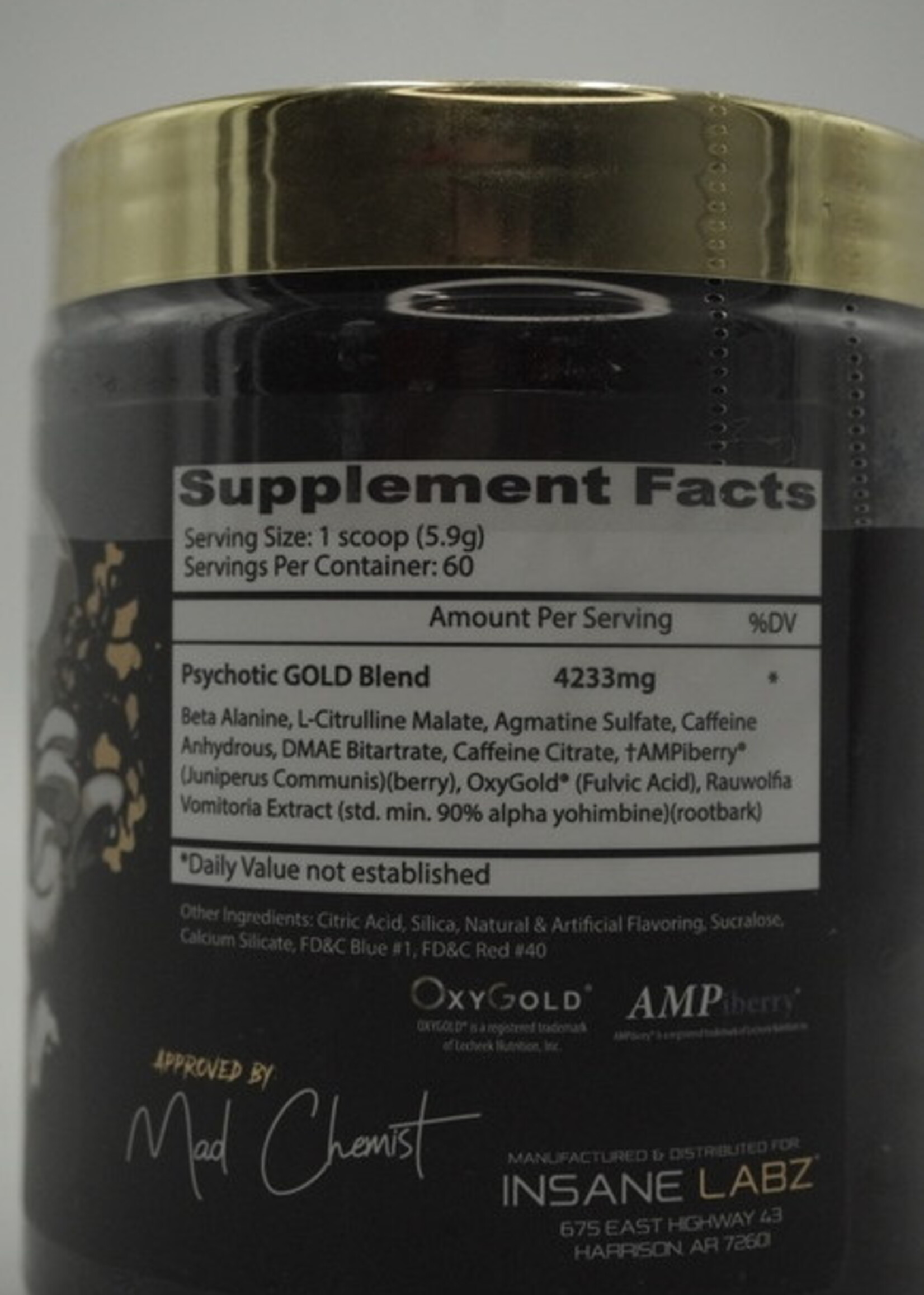 INSANE LABZ PSYCHOTIC GOLD 60 SERV
