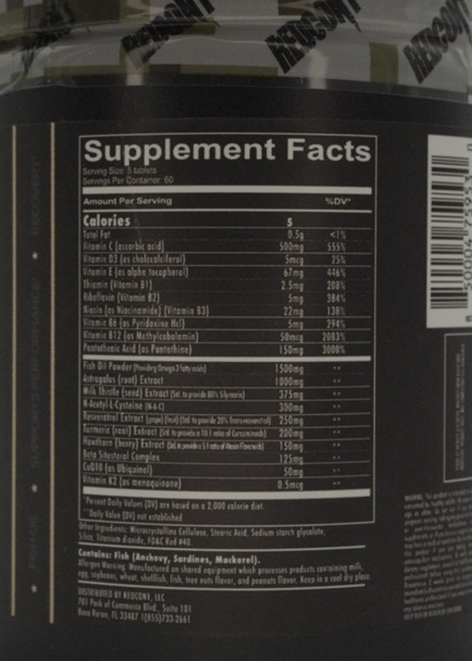 REDCON1 MED+KIT (Multivitamínico) REDCON 1 300 TAB 60 SRV