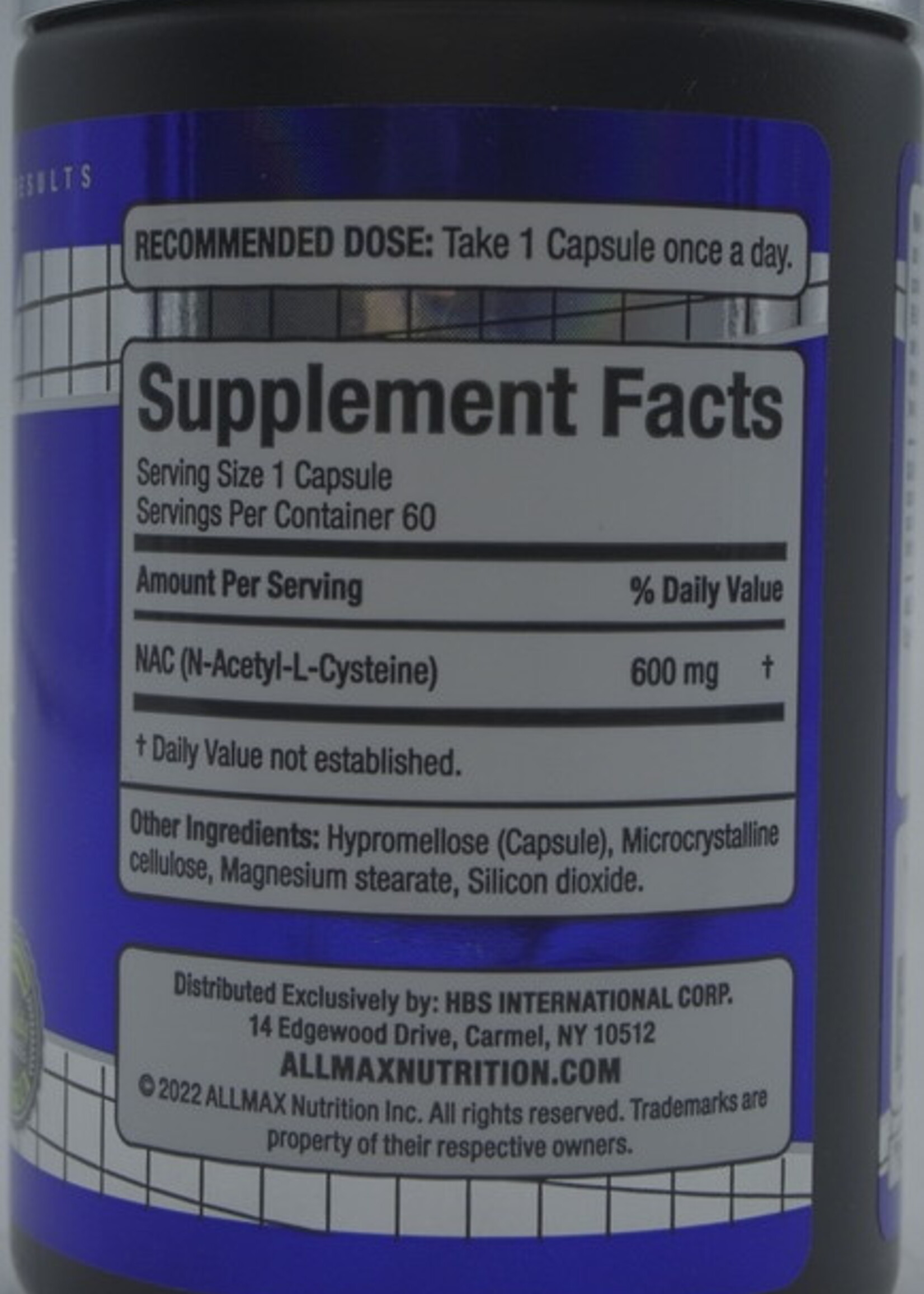 ALLMAX NAC ALLMAX 600 MG 60 CAP
