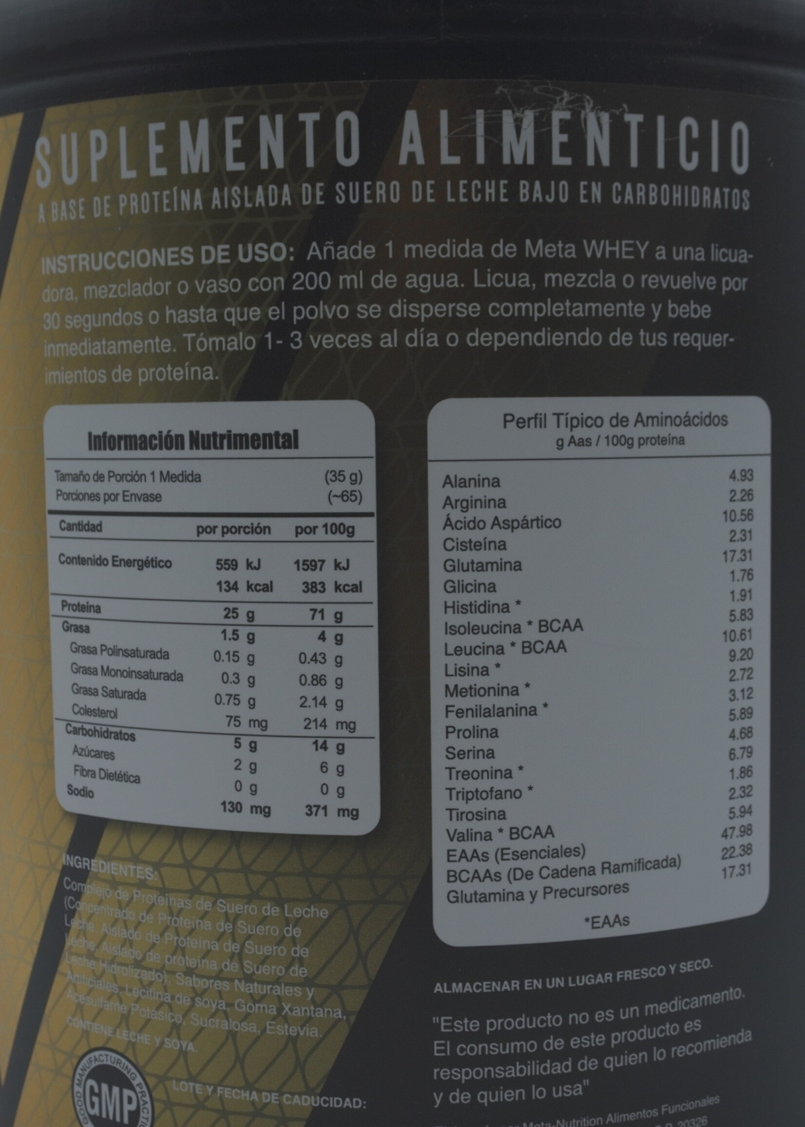 META NUTRITION META WHEY