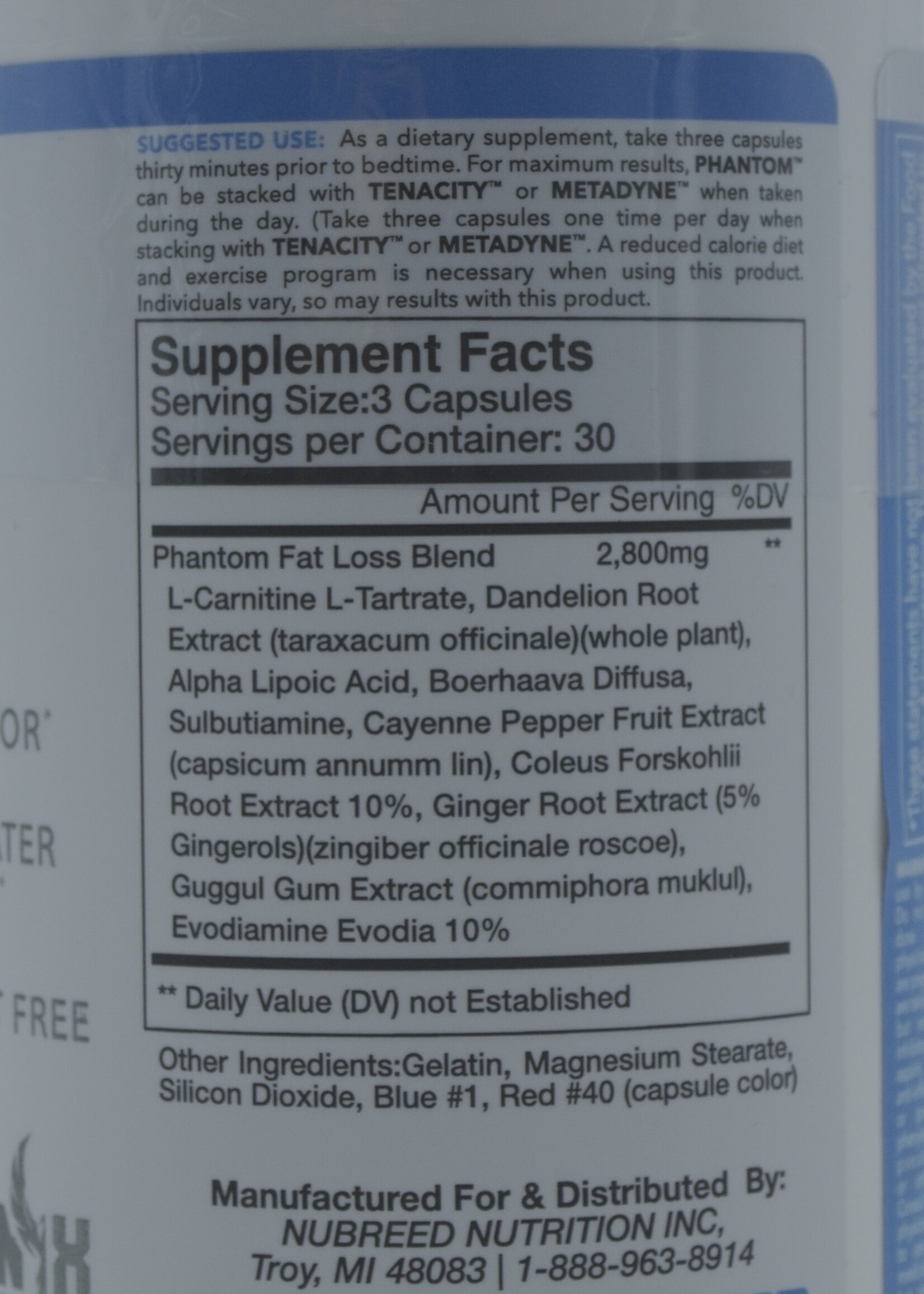 NUBREED NUTRITION PHANTOM 90 CAP