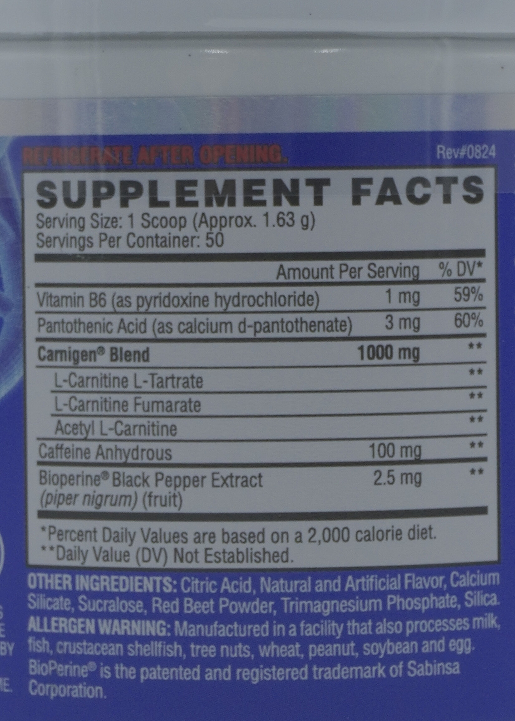 EVOGEN CARNIGEN + CAFFEINE 50 SERV STRAWBERRY LEMONADE