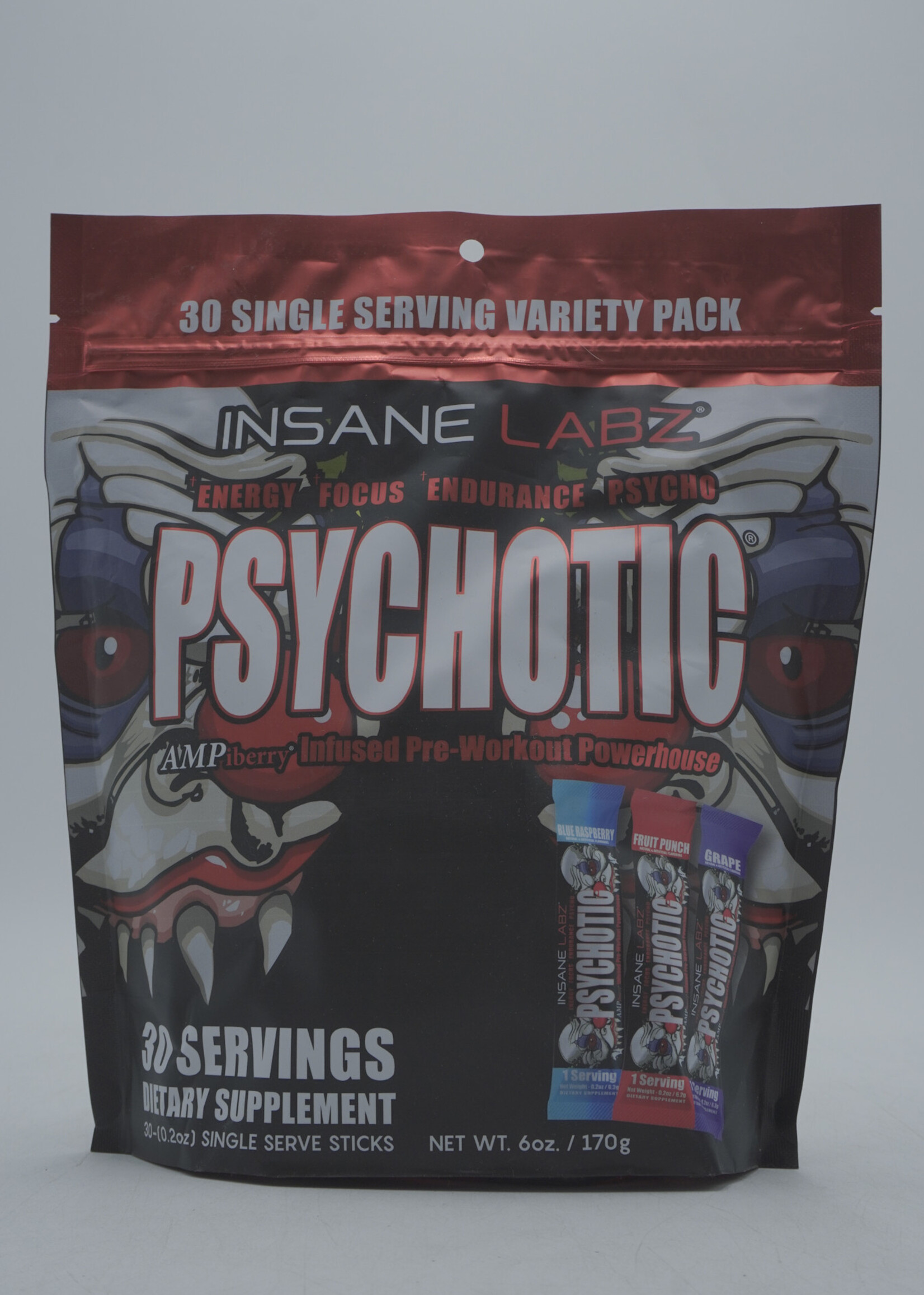 INSANE LABZ PSYCHOTIC ROJO BAG 30 STICK VARIADO